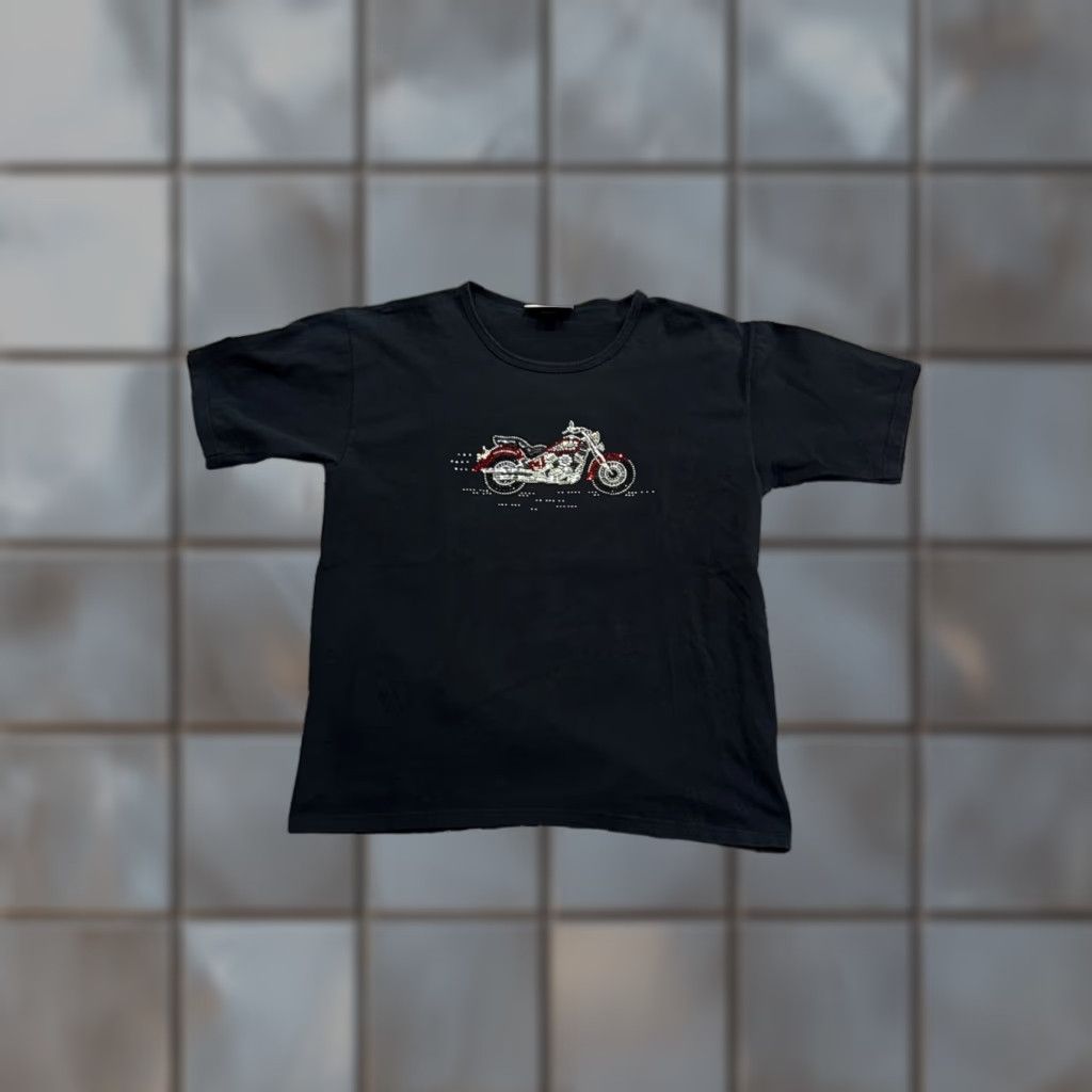 Vintage VINTAGE Christine Alexander Black T-Shirt Motorcycle Embellished Women's Large Women Size L / US 10 / IT 46 - 1 Thumbnail