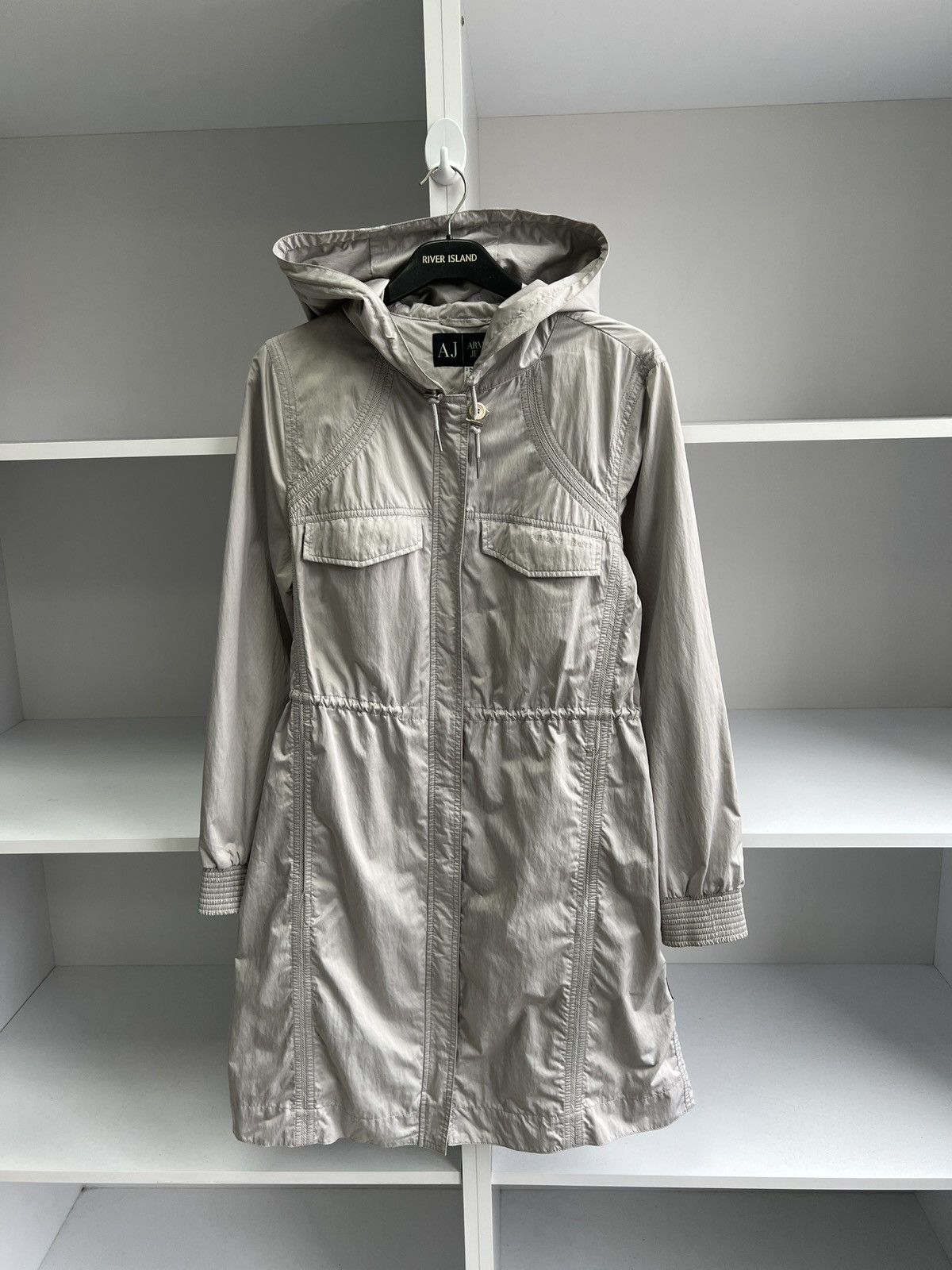 Armani × Designer × Vintage Vintage Armani Jeans Women’s Luxury Coat Jacket Size M / US 6-8 / IT 42-44 - 2 Thumbnail