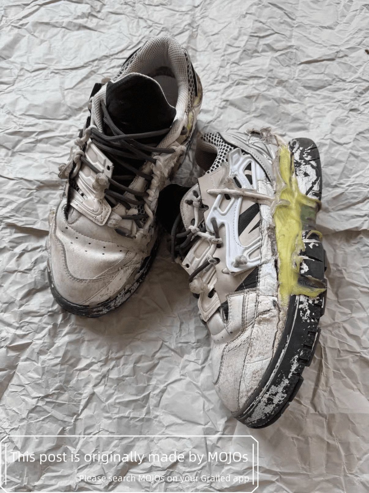 Maison Margiela Sz 43 Distressed Melting Joint Sneaker mojos1946125 Size US 10 / EU 43 - 3 Thumbnail