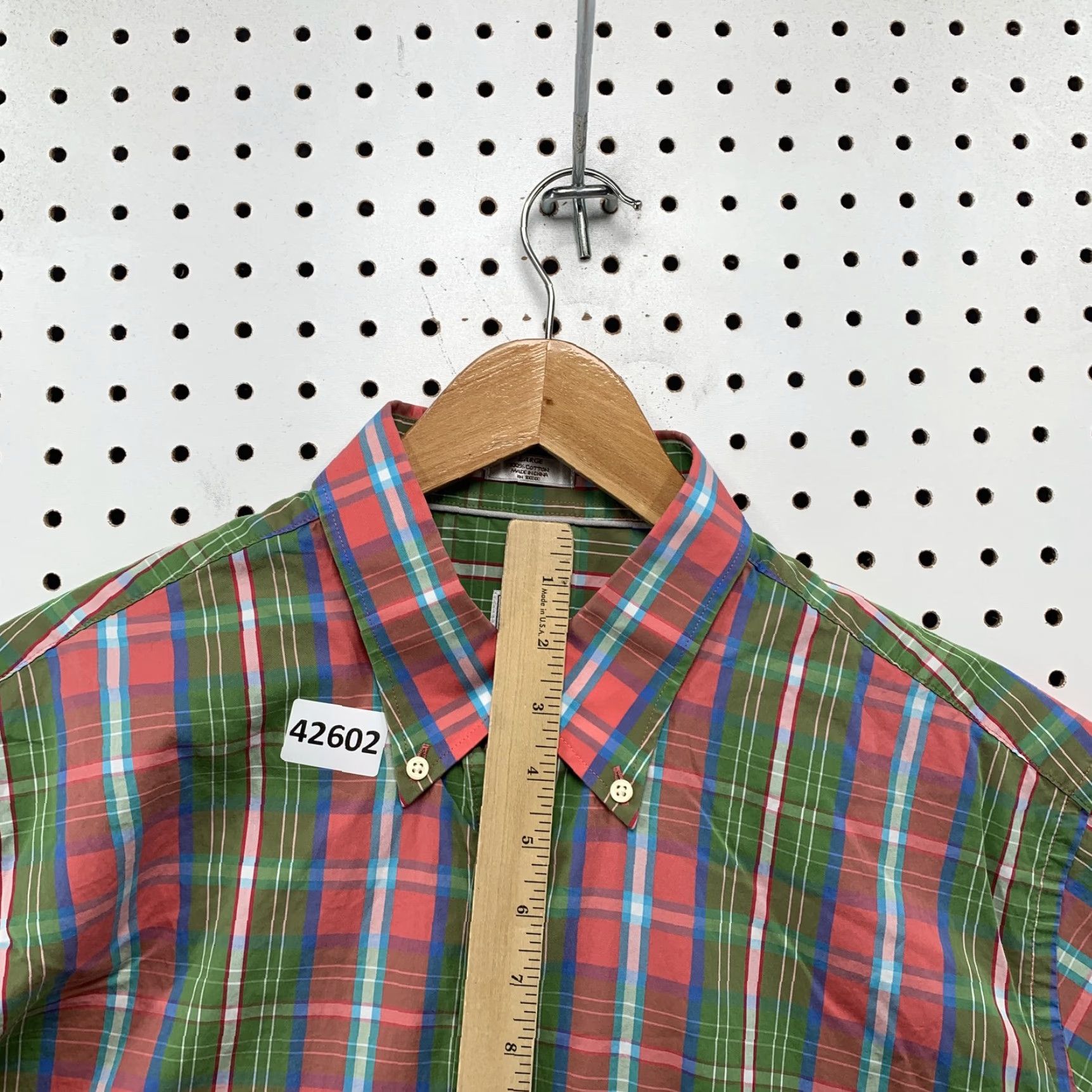 Peter Millar Peter Millar Shirt Short Sleeve Button-Down Mens Large Plaid Green Pink Casual Button-Up Apparel Size US L / EU 52-54 / 3 - 5 Thumbnail