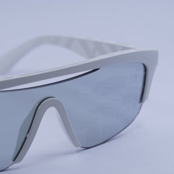Burberry Burberry BE4460U 4172/69 Sunglasses White Shield Frame Size ONE SIZE - 2 Thumbnail