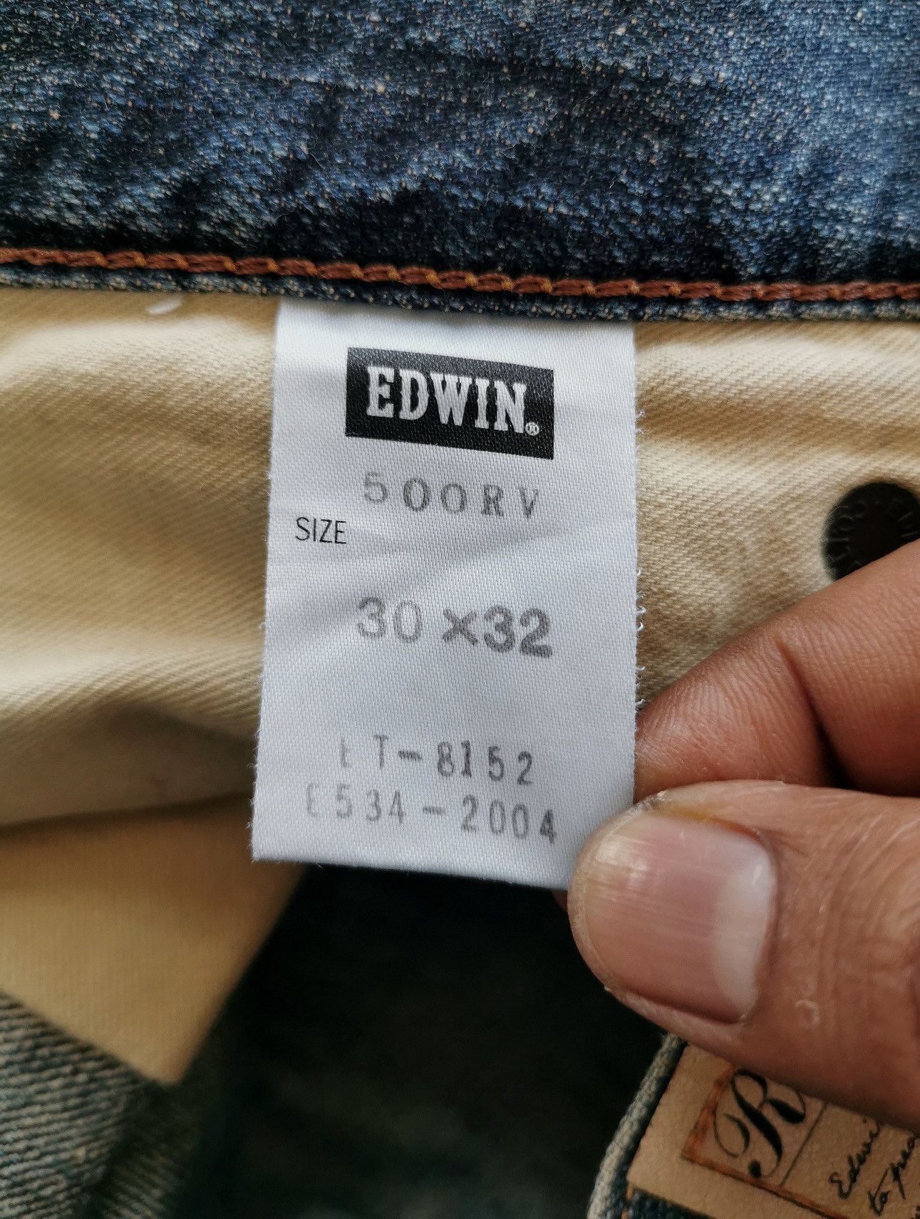 Edwin Bootcut Thrashed Edwin 500RV Mud Distressed Jeans ERD Grunge Size US 31 - 14 Thumbnail