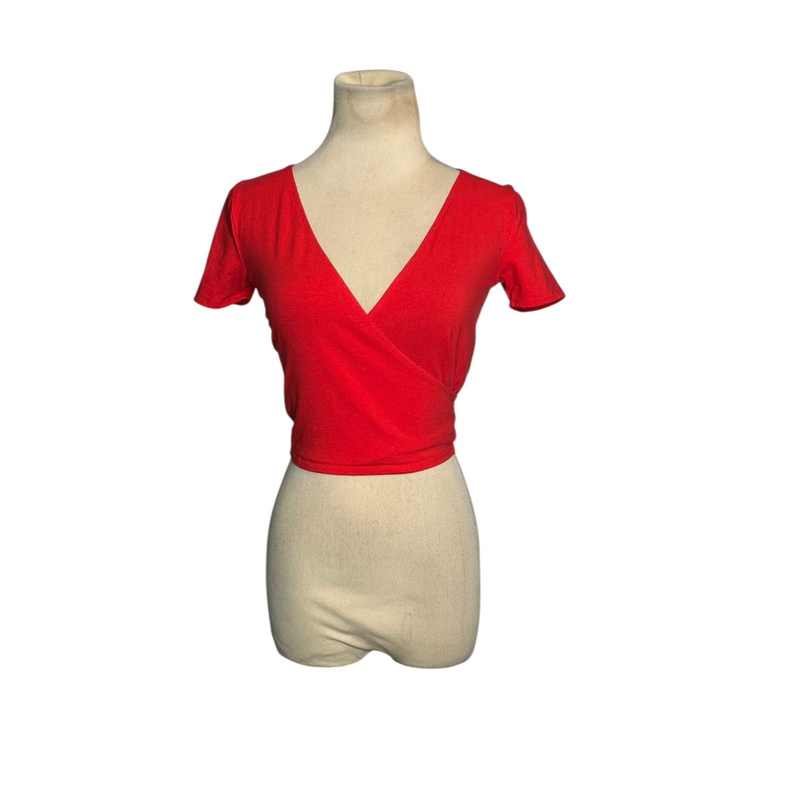 Hollister Hollister red short sleeves wrap top size XS Size XS / US 0-2 / IT 36-38 - 15 Thumbnail