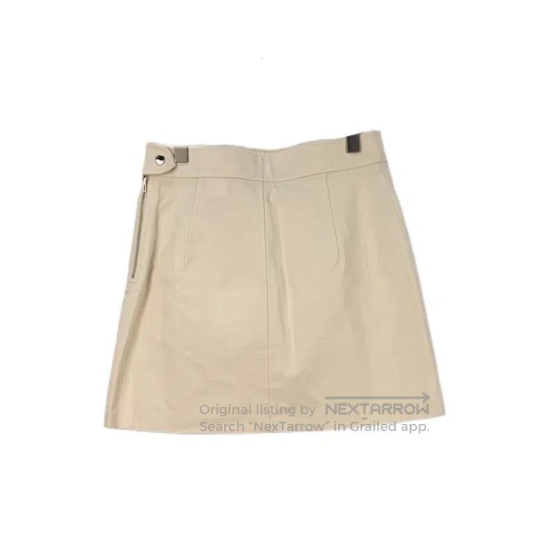Hermes Hermes Beige Letter Leather Buckle Skirt Size 26" / US 2 / IT 38 - 2 Thumbnail