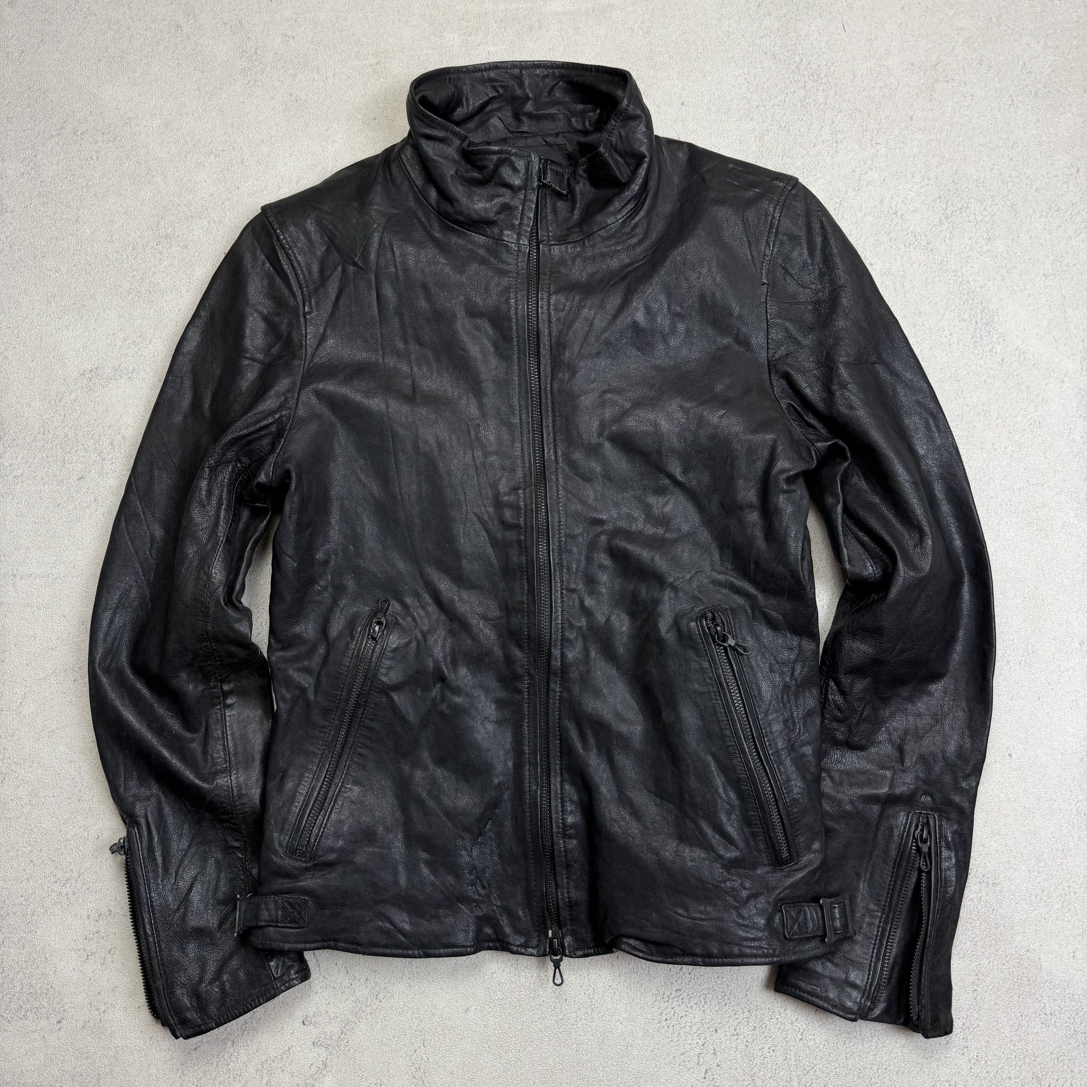 Japanese Brand Nano Universe Leather Biker Jacket Size US M / EU 48-50 / 2 - 1 Thumbnail