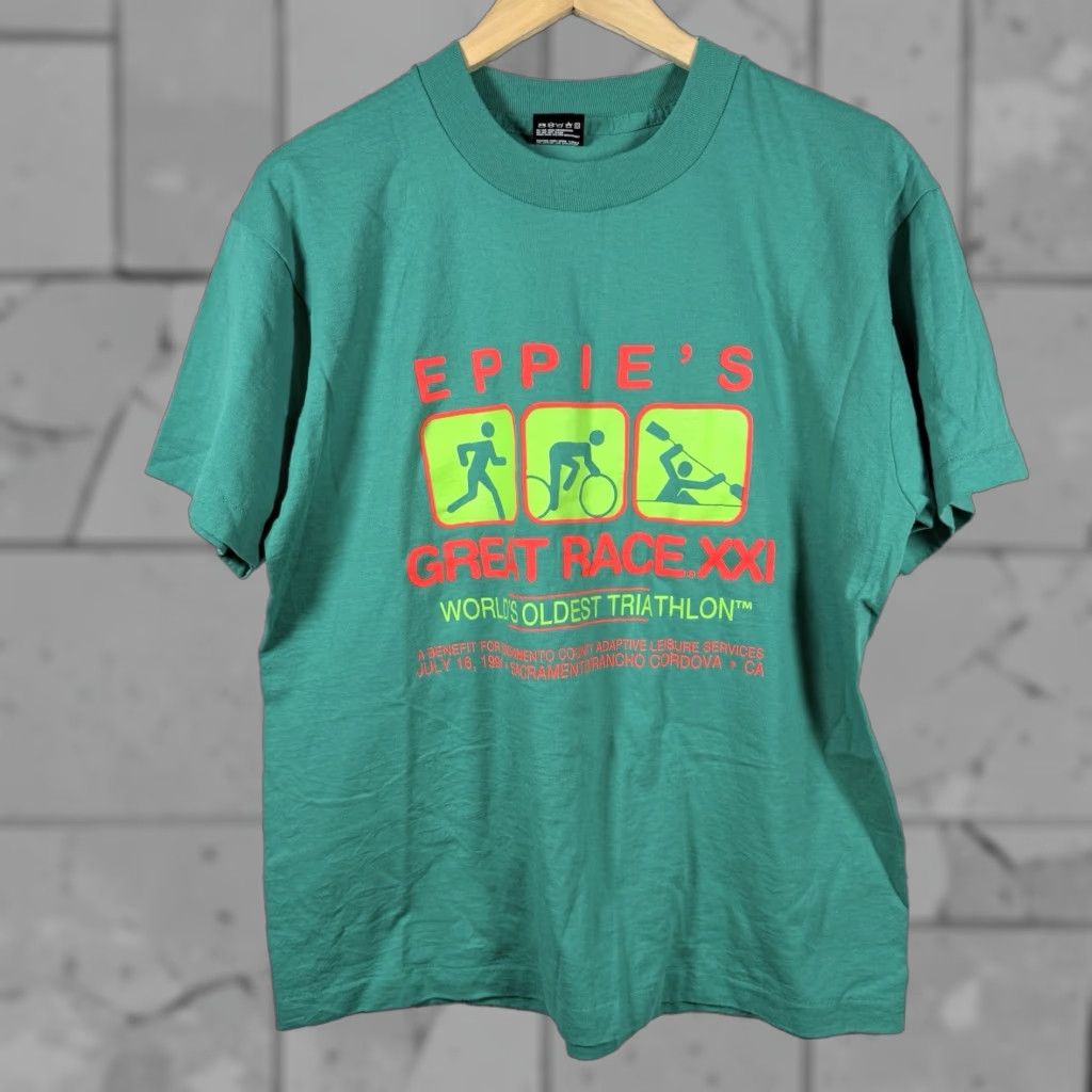 Fruit Of The Loom VTG Fruit Of The Loom Eppies Great Race Graphic Tee Mens L Single Stitch USA Size US L / EU 52-54 / 3 - 1 Thumbnail