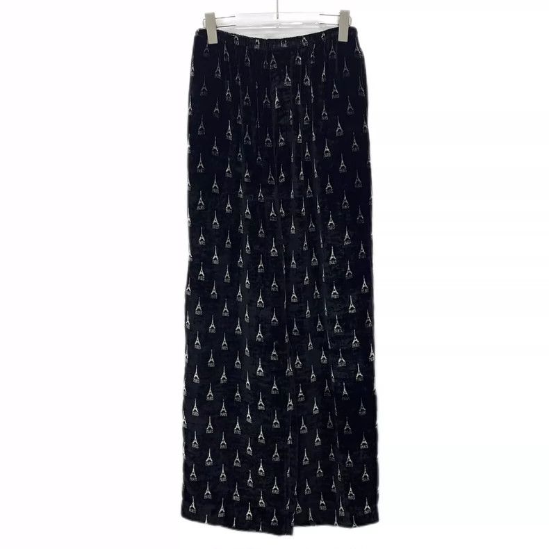 Balenciaga Black Iron Tower Intarsia Full Print Corduroy C