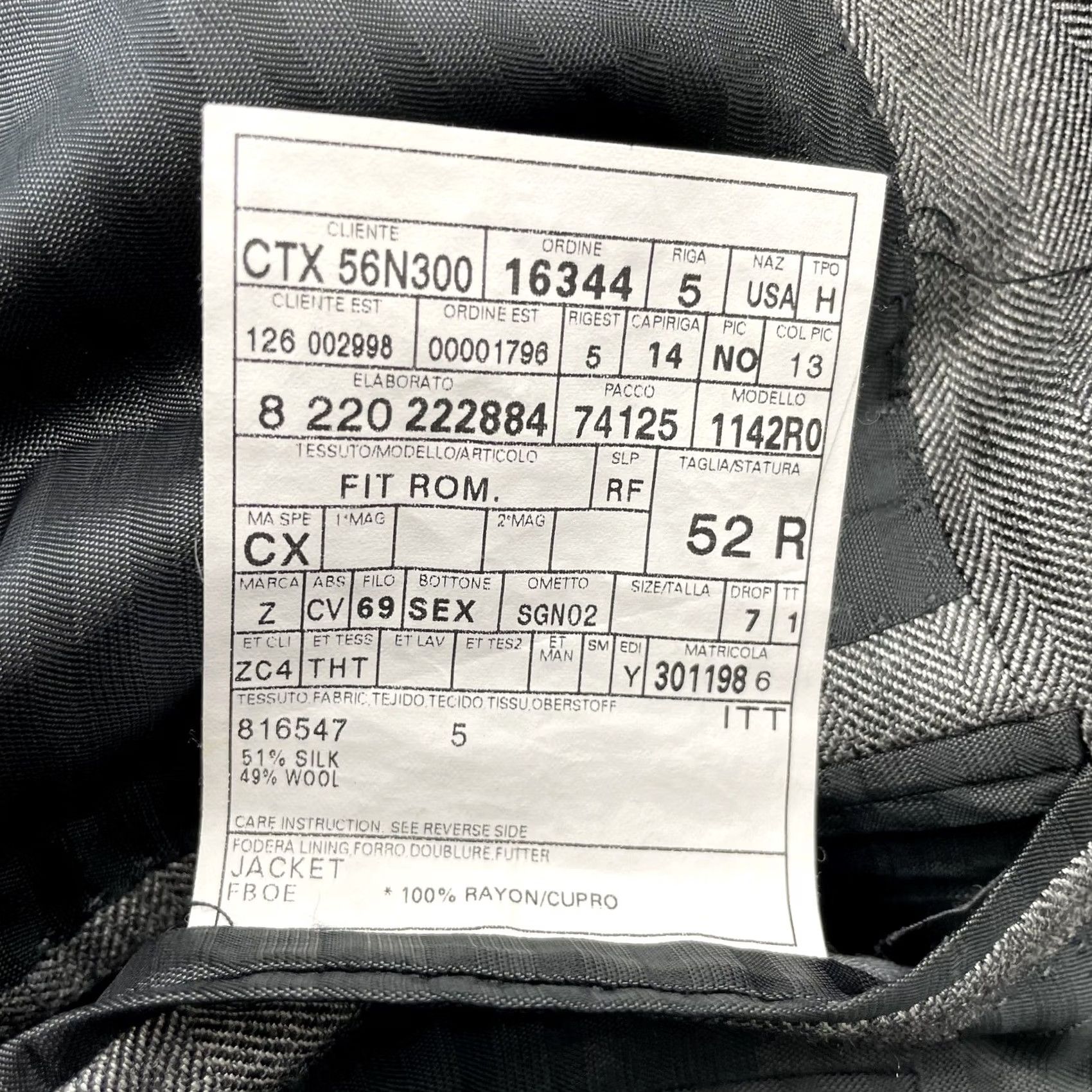 Ermenegildo Zegna Ermenegildo Zegna Blazer Men's Silk Wool Gray Herringbone 42R US 54 EU Size 42R - 6 Thumbnail
