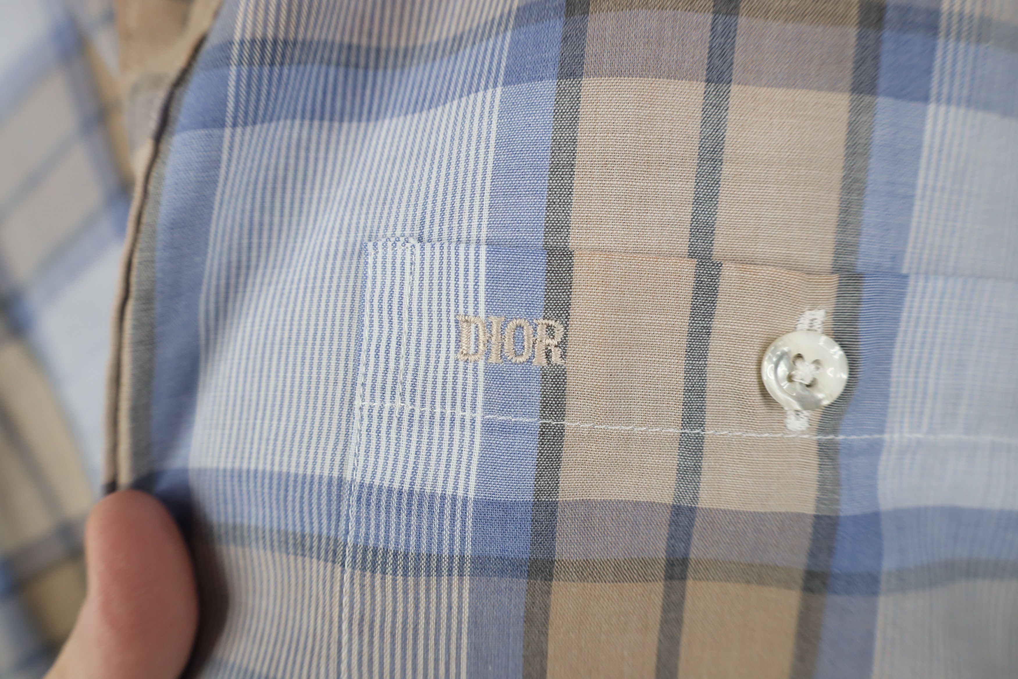 Christian Dior Monsieur Vintage 70s 80s Christian Dior Short Sleeve Button Shirt Size US L / EU 52-54 / 3 - 4 Thumbnail