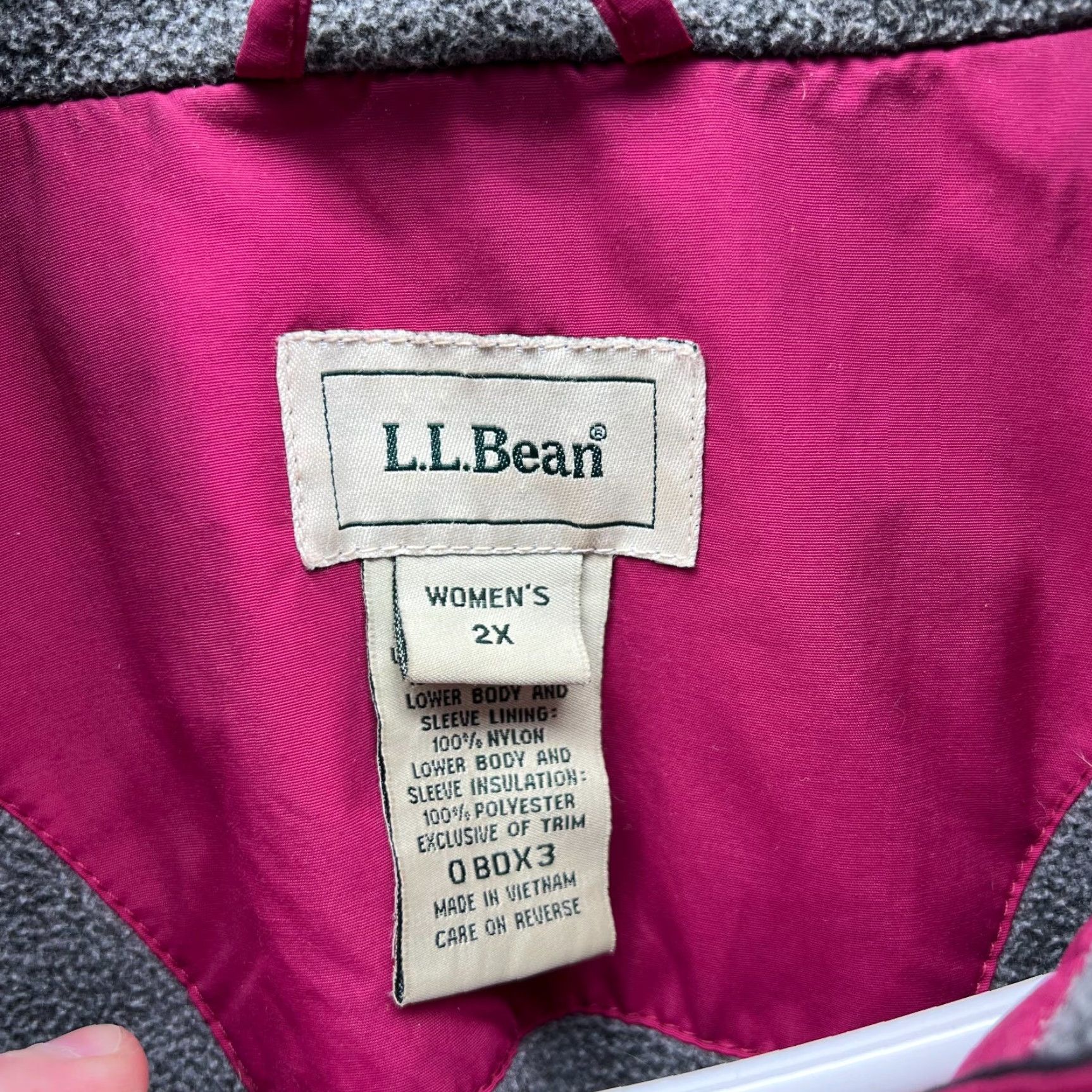 Vintage VINTAGE L.L. Bean Jacket Women 2X Pink Quilted Full Zip Hooded Snowboard Ski Lined Size XXL / US 16-18 / IT 52-54 - 6 Thumbnail