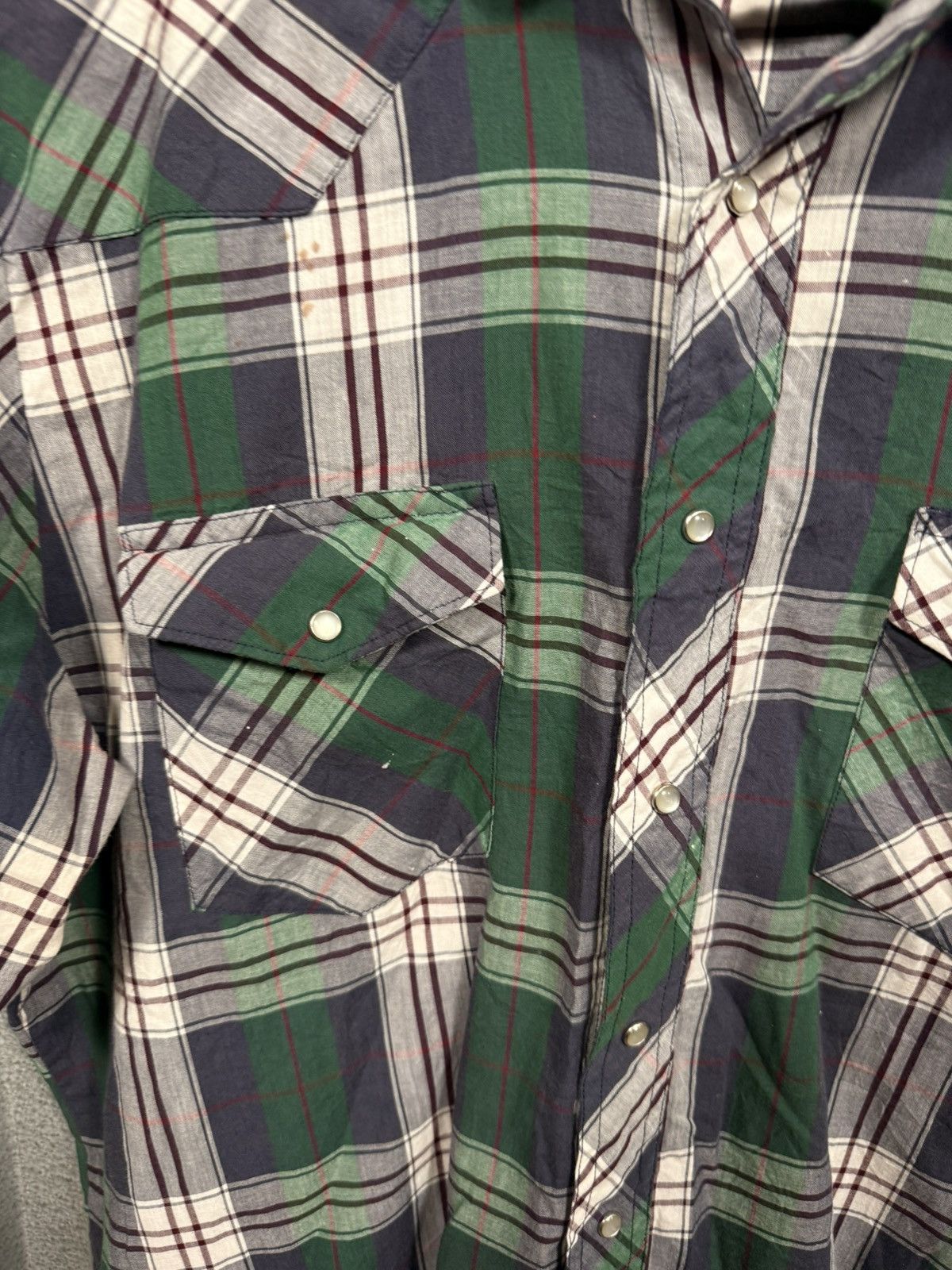 Wrangler Vintage Western Wrangler Pearl Snap Short Sleeve Cowboy Shir Size US L / EU 52-54 / 3 - 5 Thumbnail