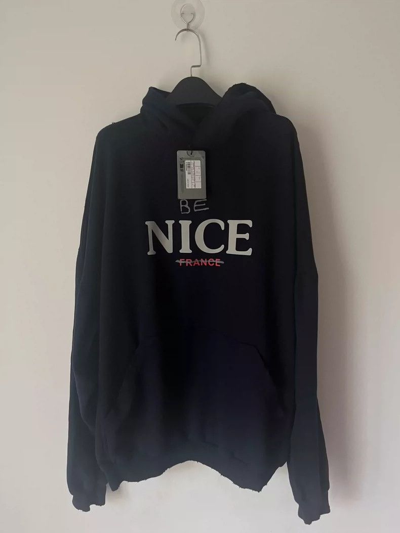 Balenciaga Balenciaga Worn out dark blue ripped hoodie Size US L / EU 52-54 / 3 - 1 Thumbnail