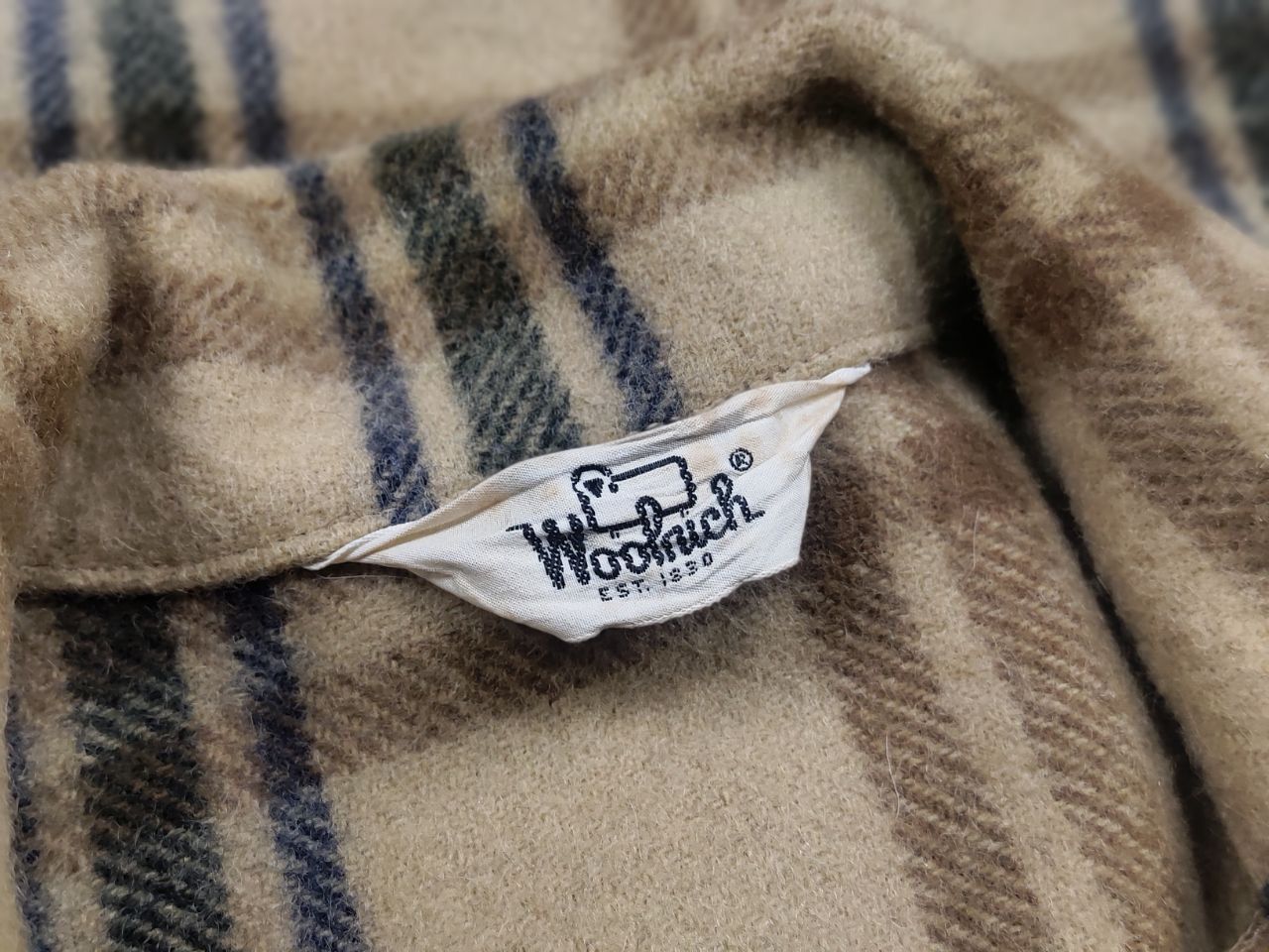 Vintage 60's Woolrich USA Plaid Wool Coat Pocket Jacket