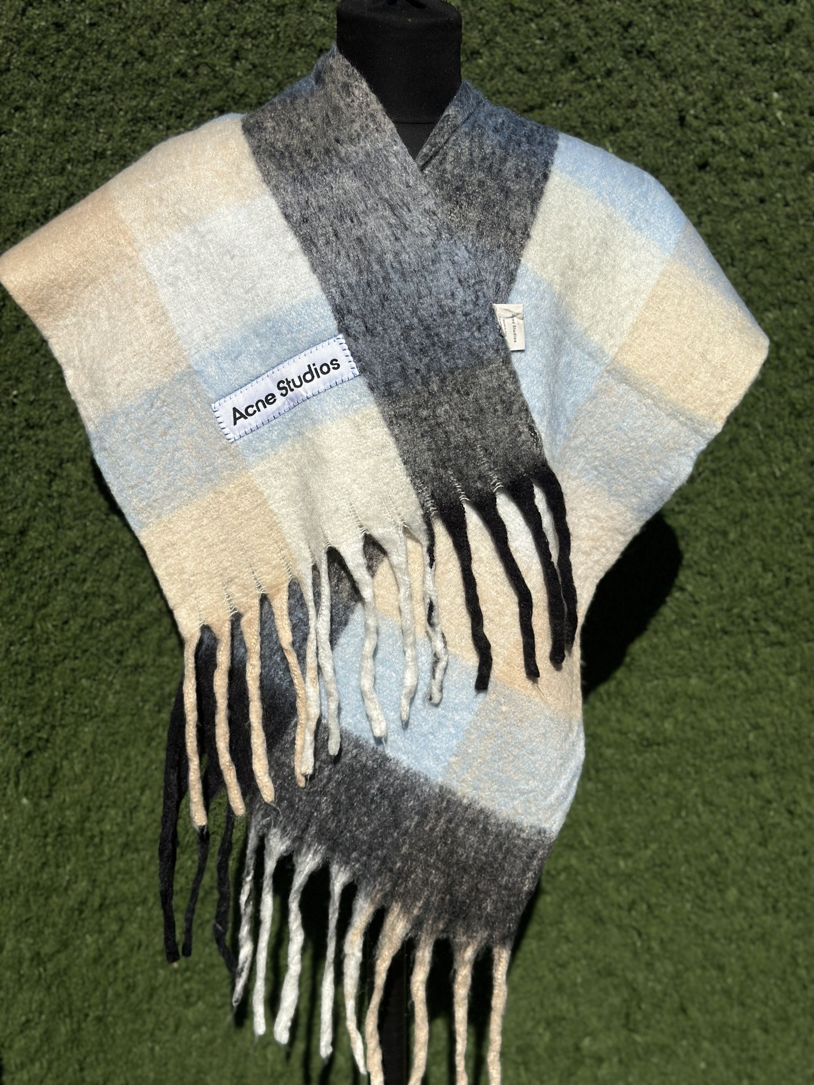 Acne Studios Multicolor Check Acne Studios Scarf Unisex Italy 250 X 35 Cm Size ONE SIZE - 7 Thumbnail