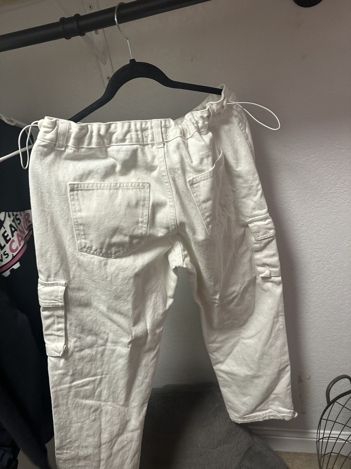 Boohoo × Vintage White Cargo pants Size US 34 / EU 50 - 4 Thumbnail