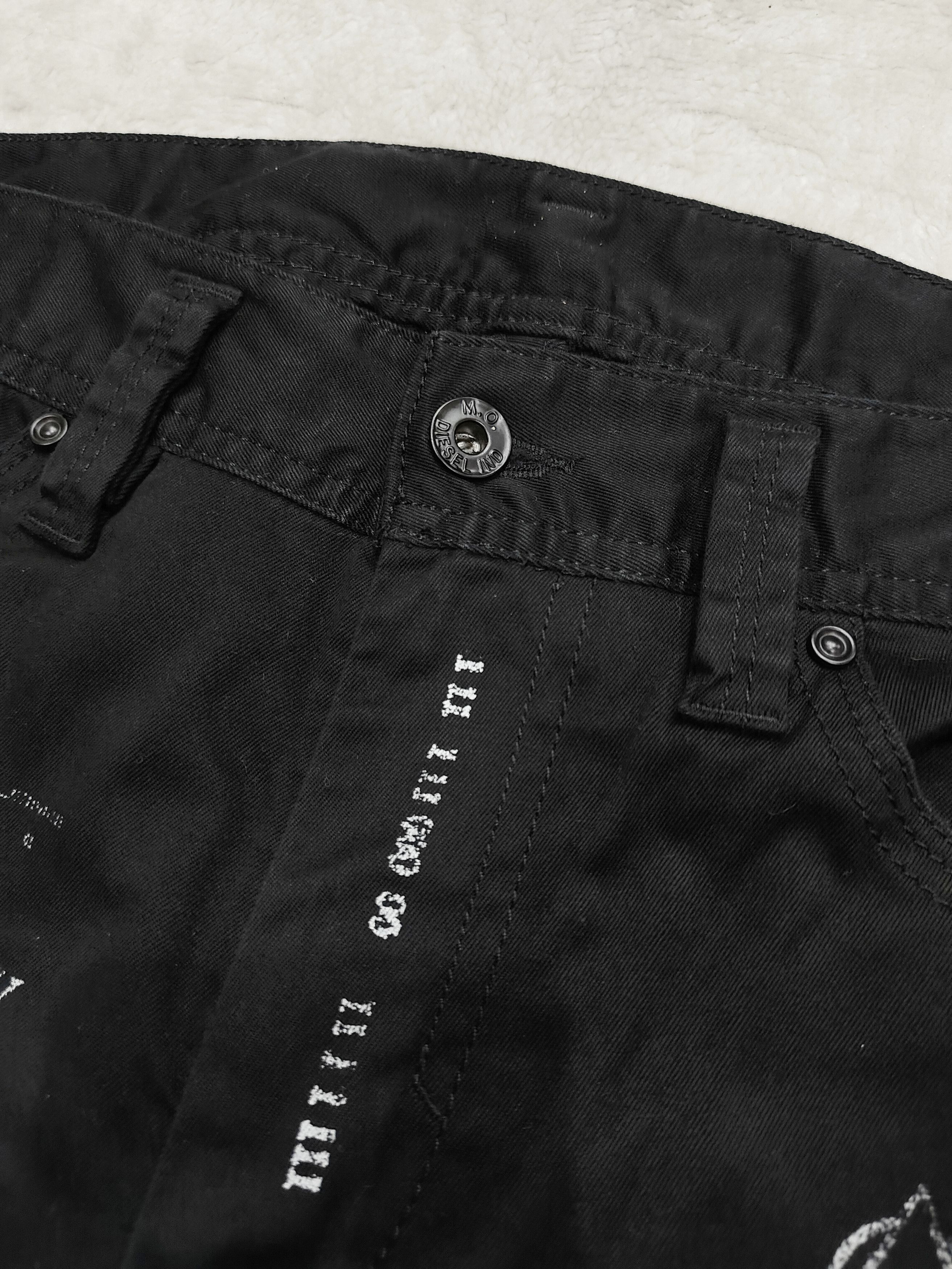 Diesel Diesel🔥Tech Industrial Punk Graphic Print Jeans Size US 30 / EU 46 - 3 Thumbnail
