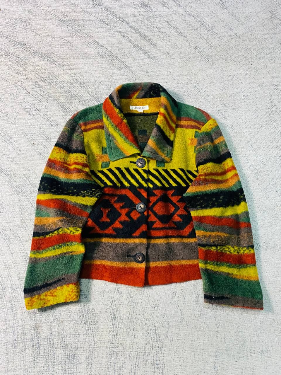 Native × Vintage Vintage Coco De Mer Aztec Button Crop Jacket Size M / US 6-8 / IT 42-44 - 1 Thumbnail