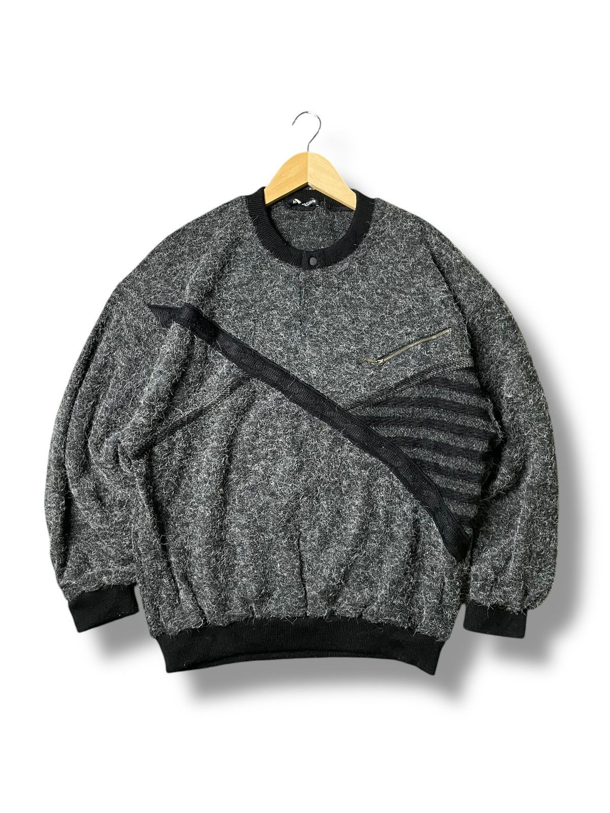Japanese Brand High Fashion Brand Stylish Pullover Sweater (57) Size US M / EU 48-50 / 2 - 1 Thumbnail