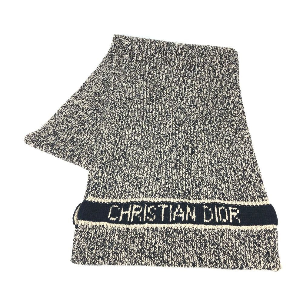 Dior Dior 25Dwi214S007 Logo Scarf Wool/Cashmere Women Black Size ONE SIZE - 1 Thumbnail