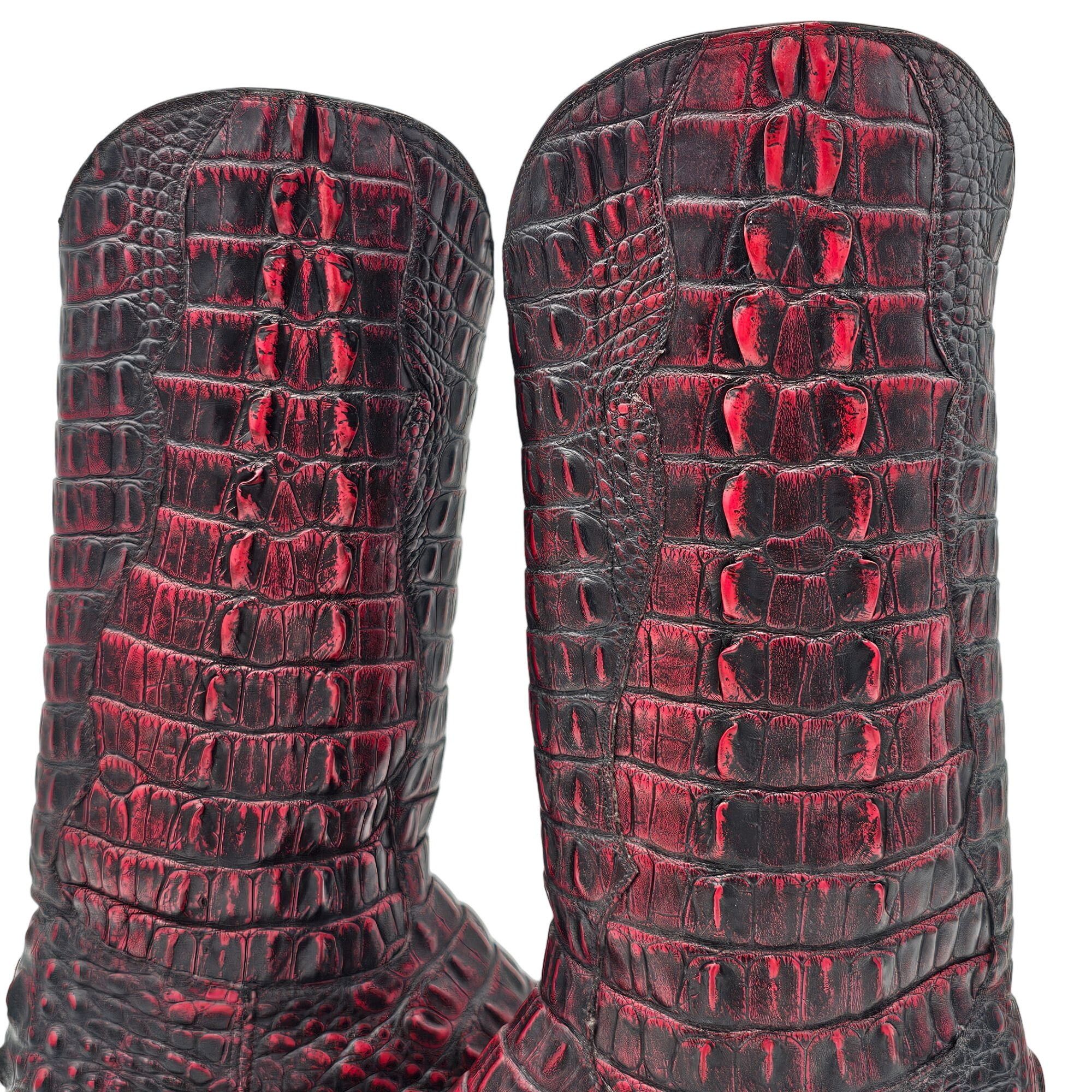 Other Tres Outlaws Black Cherry Hornback Alligator Men 11.5 Cowboy Size US 11.5 / EU 44-45 - 18 Thumbnail