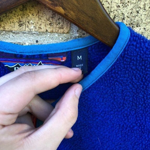 Vintage 90s Patagonia Fleece Jacket Medium Blue
