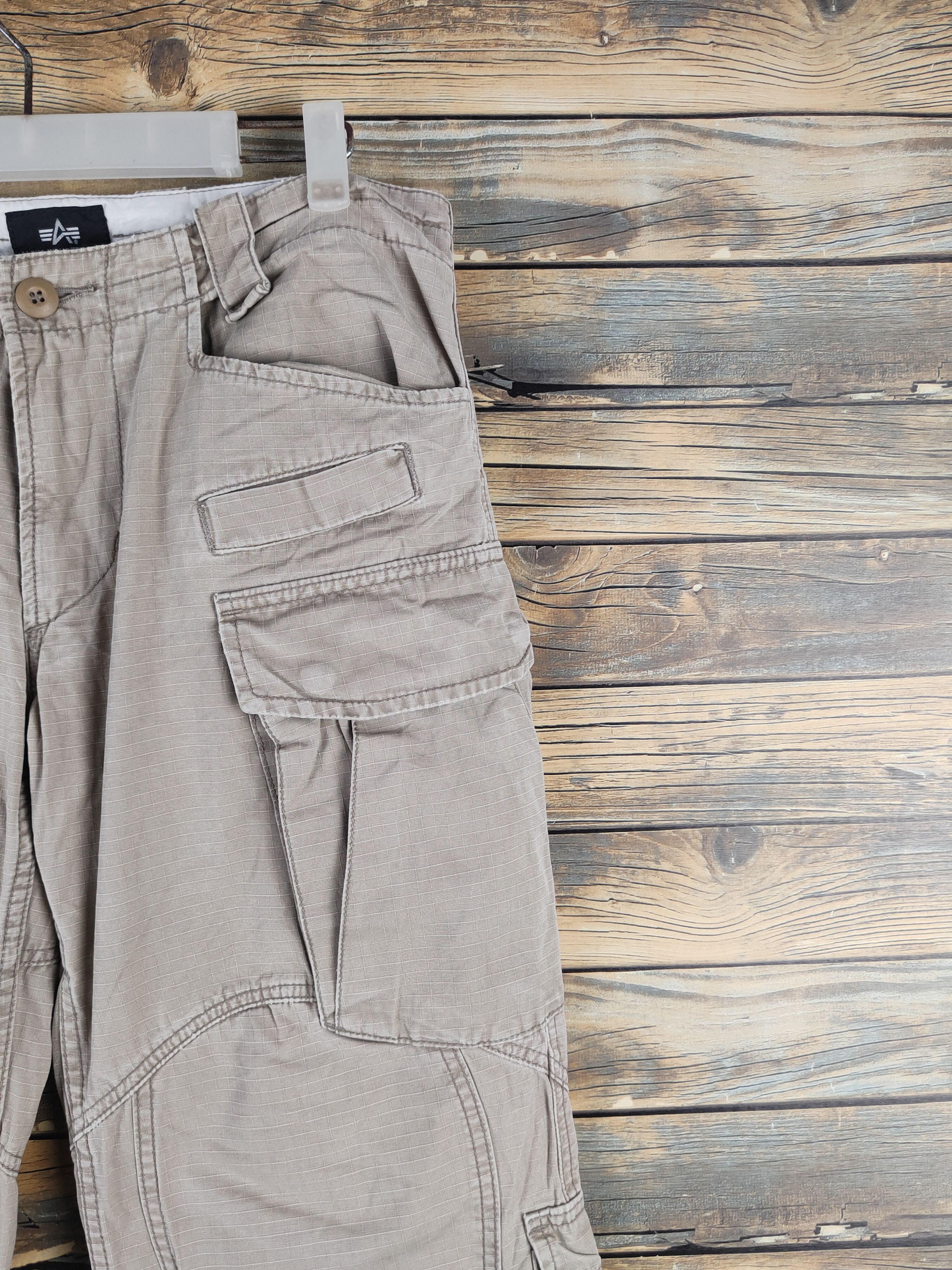 Alpha Industries DL Alpha Industries Beige Multipocket Cargo Pants #2432 Size US 30 / EU 46 - 5 Thumbnail