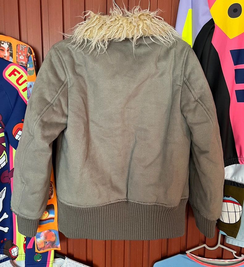 Yohji Yamamoto Vintage Grey Green Fur Collar Jacket-2506 Size M / US 6-8 / IT 42-44 - 6 Thumbnail