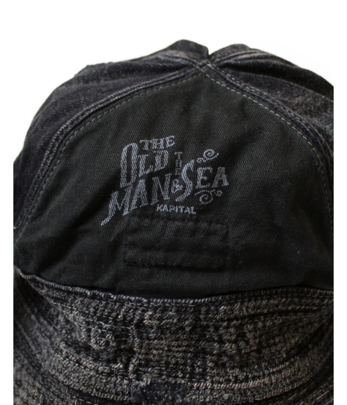 Kapital Kapital old man & sea 11.5oz Crash Remake Black denim hat Size ONE SIZE - 8 Thumbnail