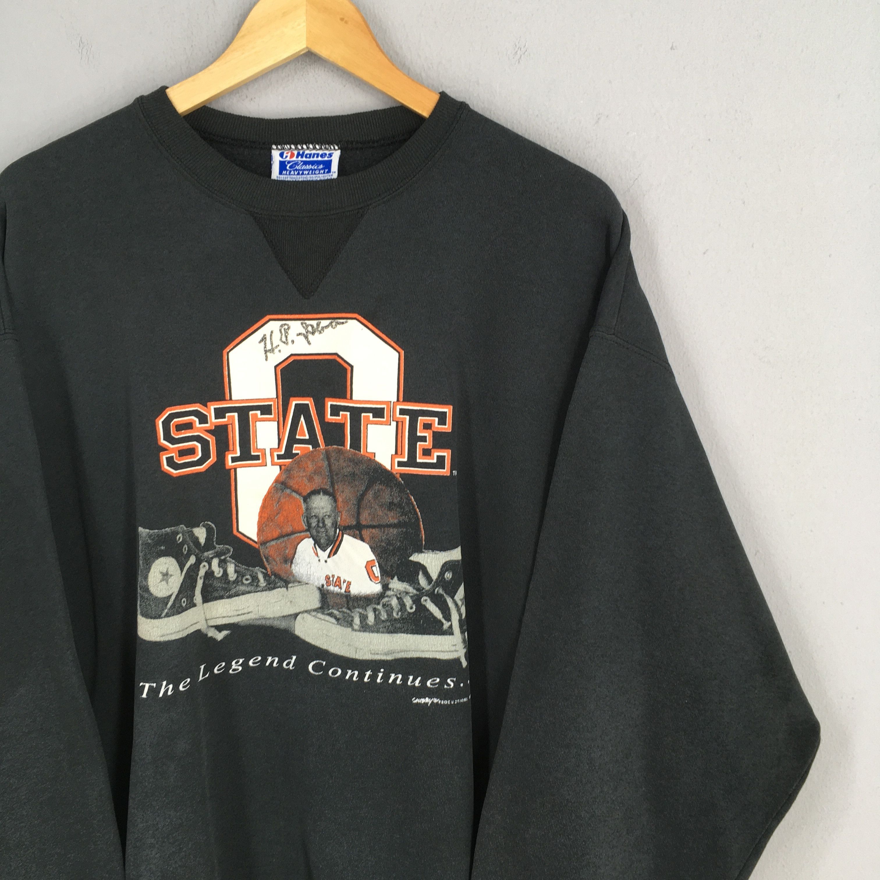 Hanes × NCAA Vintage 90s Oklahoma Sooners Basketball Sweatshirt 2XLarge Size US XXL / EU 58 / 5 - 2 Thumbnail