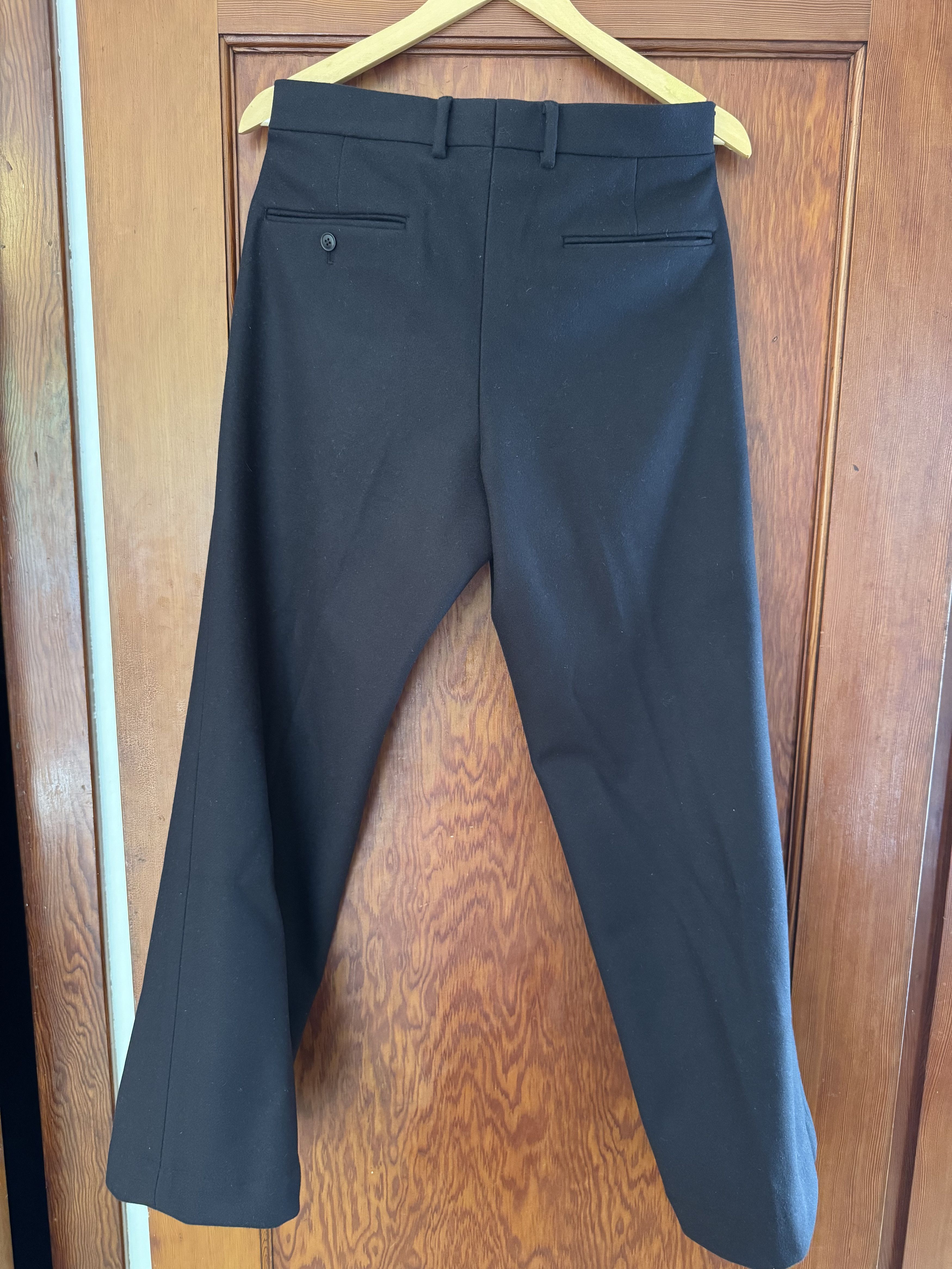 Comoli Navy Wool Flannel Piped Trousers Size US 32 / EU 48 - 2 Thumbnail