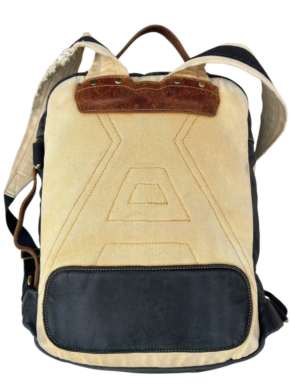 Leather Zeldner Japan Distressed Patina Leather Backpack Bag Size ONE SIZE - 9 Thumbnail