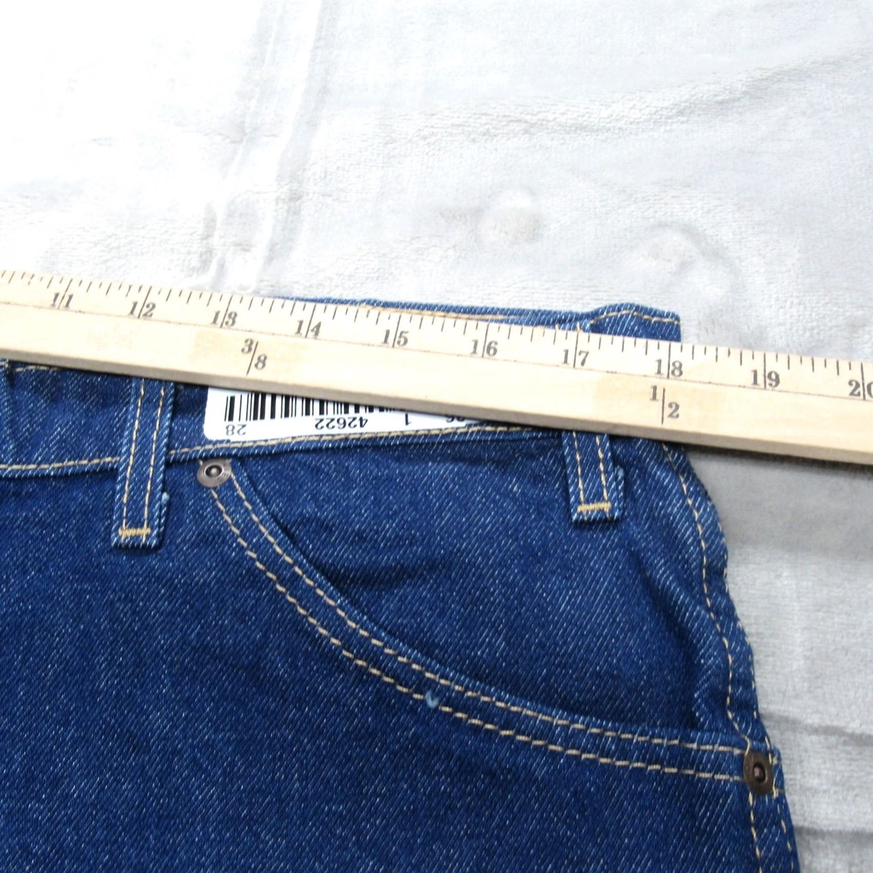 Dickies Dickies Jeans Mens 36x30 Carpenter Dark Wash Straight Relaxed NEW Wide-Leg Jeans Mens 36 Dark Wash 5-Pocket Denim Cotton Button Rise Mid None Mens Size US 36 / EU 52 - 3 Thumbnail