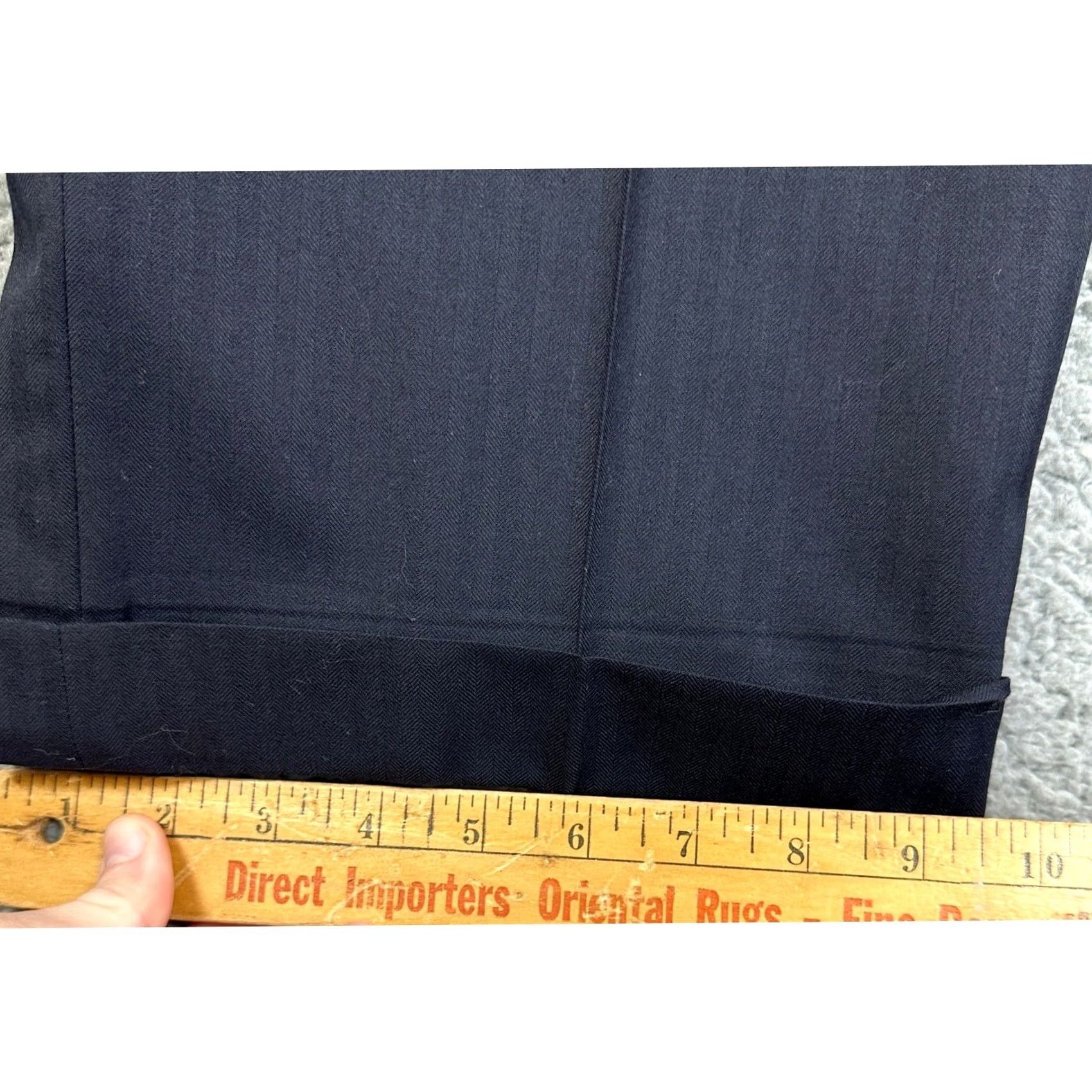 Vintage Royal Classic Dress Pants Mens 40X32 Pleated Navy Blue Office Workwear Pockets Authentic Size US 40 / EU 56 - 6 Thumbnail