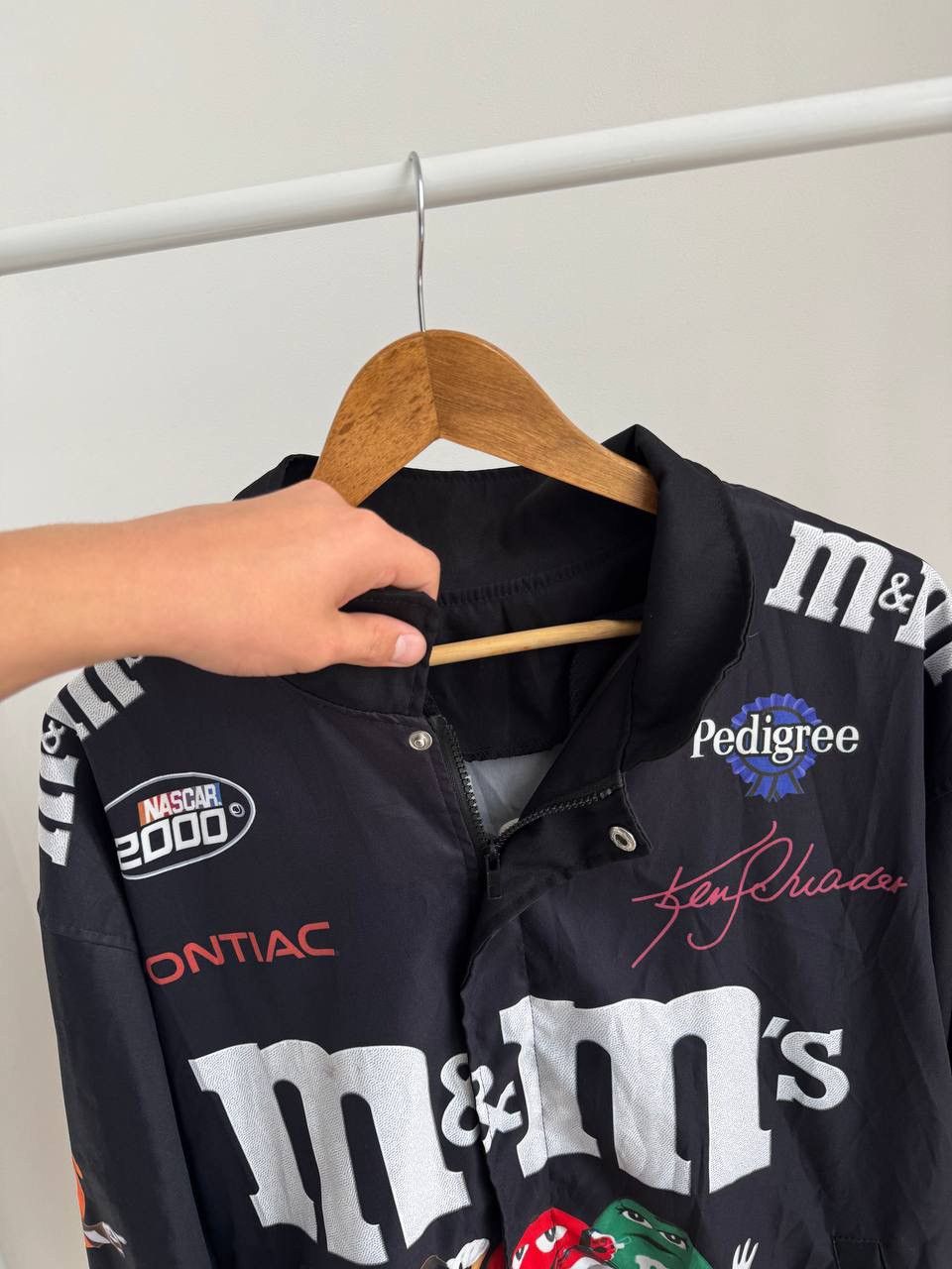 NASCAR NASCAR 2000 M&Ms VINTAGE RACING TEAM BOMBER JACKET Y2K Sz M Size US M / EU 48-50 / 2 - 7 Thumbnail