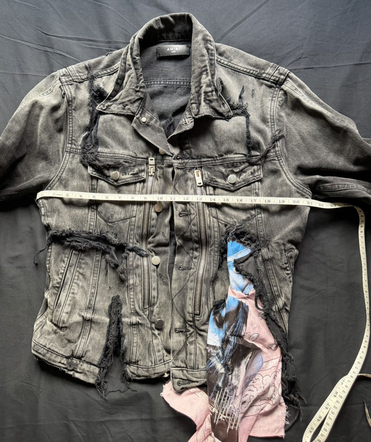 Amiri Amiri Distressed Reconstructed Denim Jacket Large Size US L / EU 52-54 / 3 - 14 Thumbnail