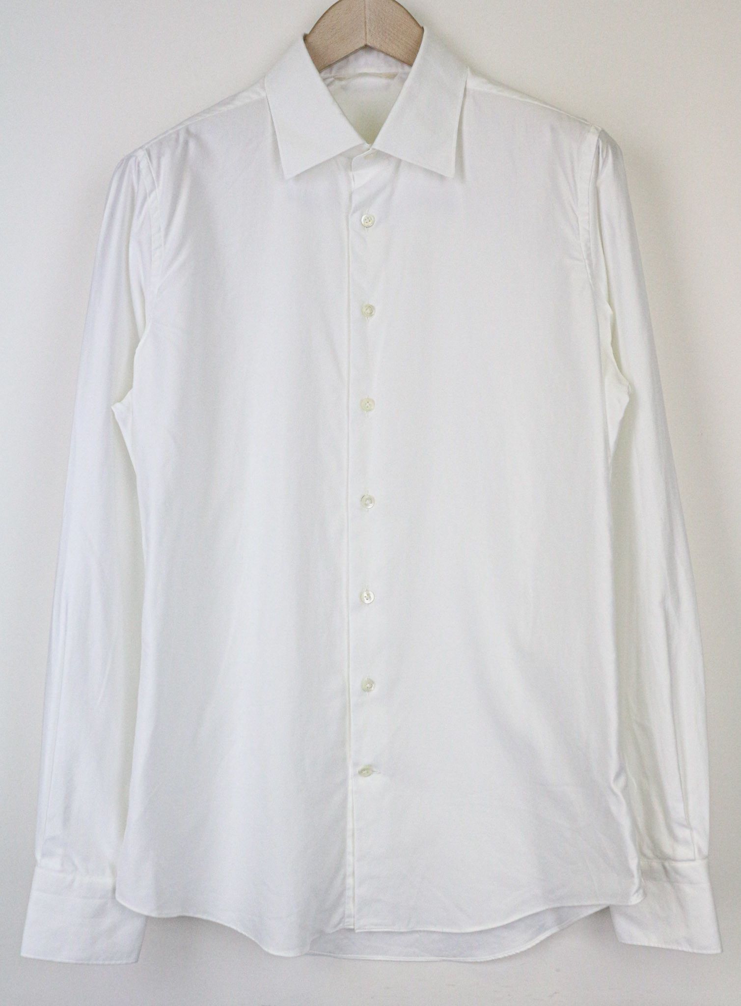 Suitsupply ~S Extra Slim White Cotton Long Sleeve Shirt 77512 Size US S / EU 44-46 / 1 - 1 Thumbnail
