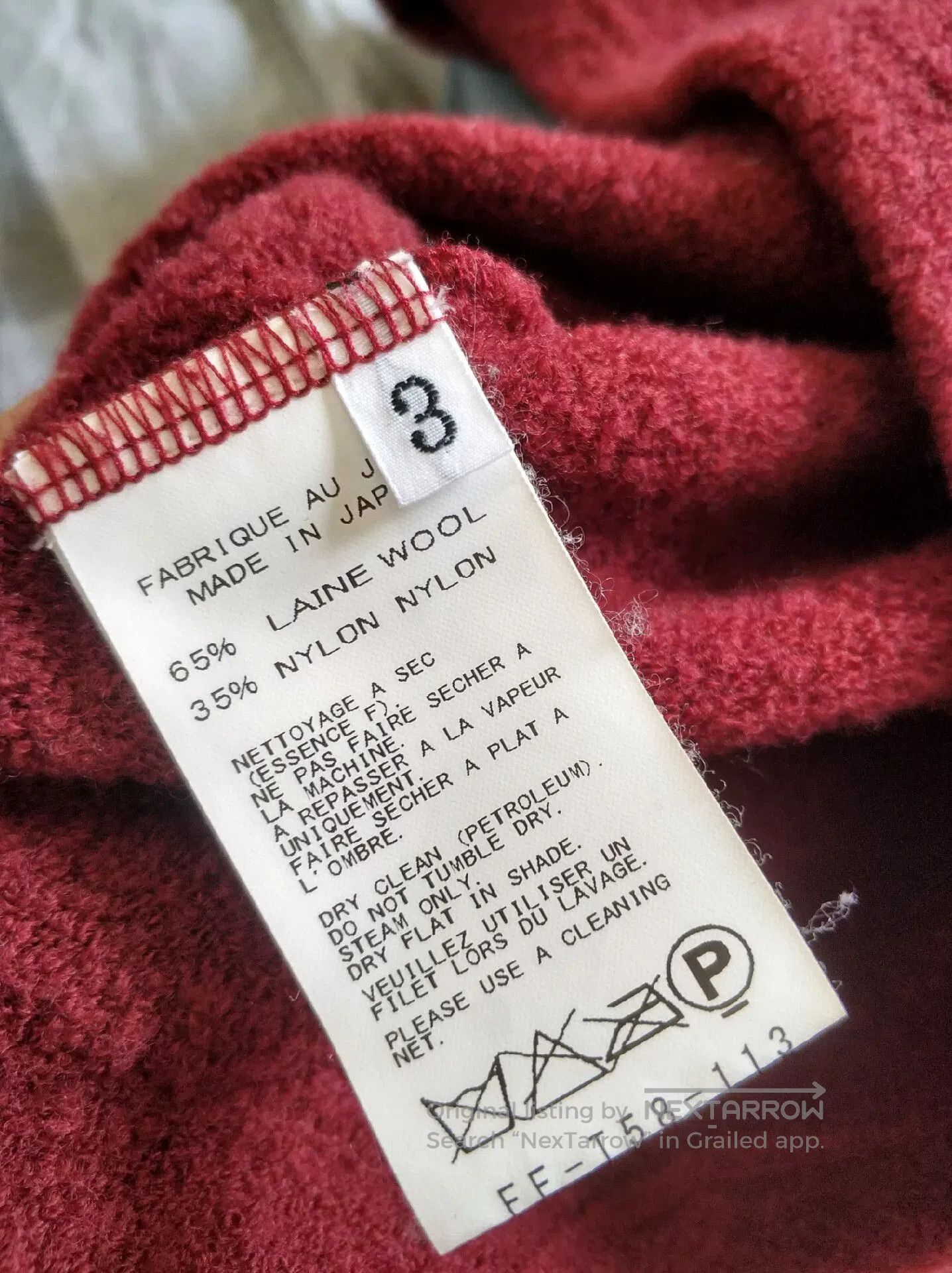 Yohji Yamamoto Dark Red Knitted Sweater by Yohji Yamamoto. Size L / US 10 / IT 46 - 5 Thumbnail