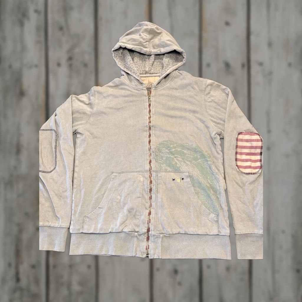 Quiksilver VINTAGE Quiksilver Jacket Full Zip Hooded Green Skull Pirate Ship Mens L Size US L / EU 52-54 / 3 - 1 Thumbnail