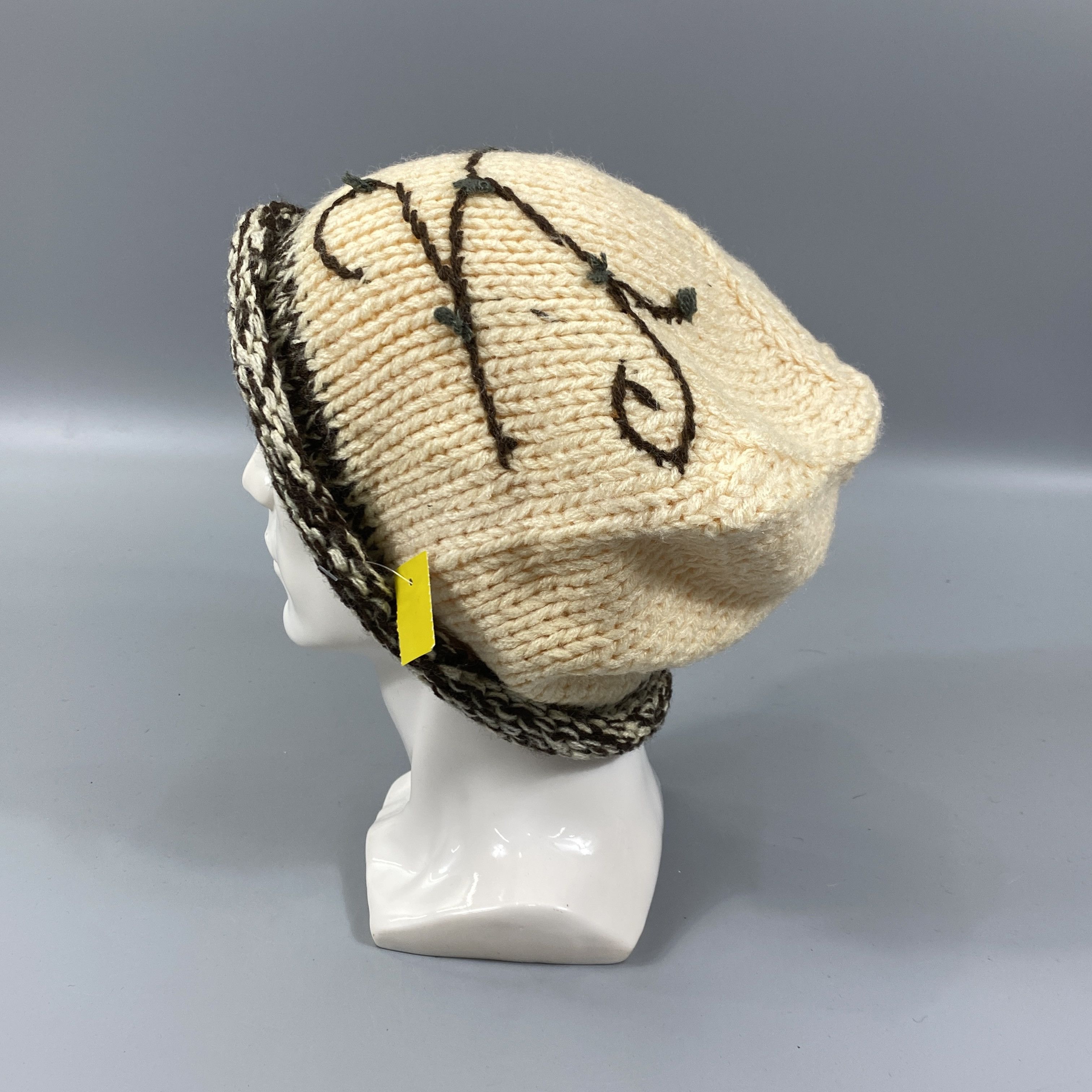 Japanese Brand Vintage Grace Knit Snow Cap Beanie Hat -BN1143 Size ONE SIZE - 2 Thumbnail