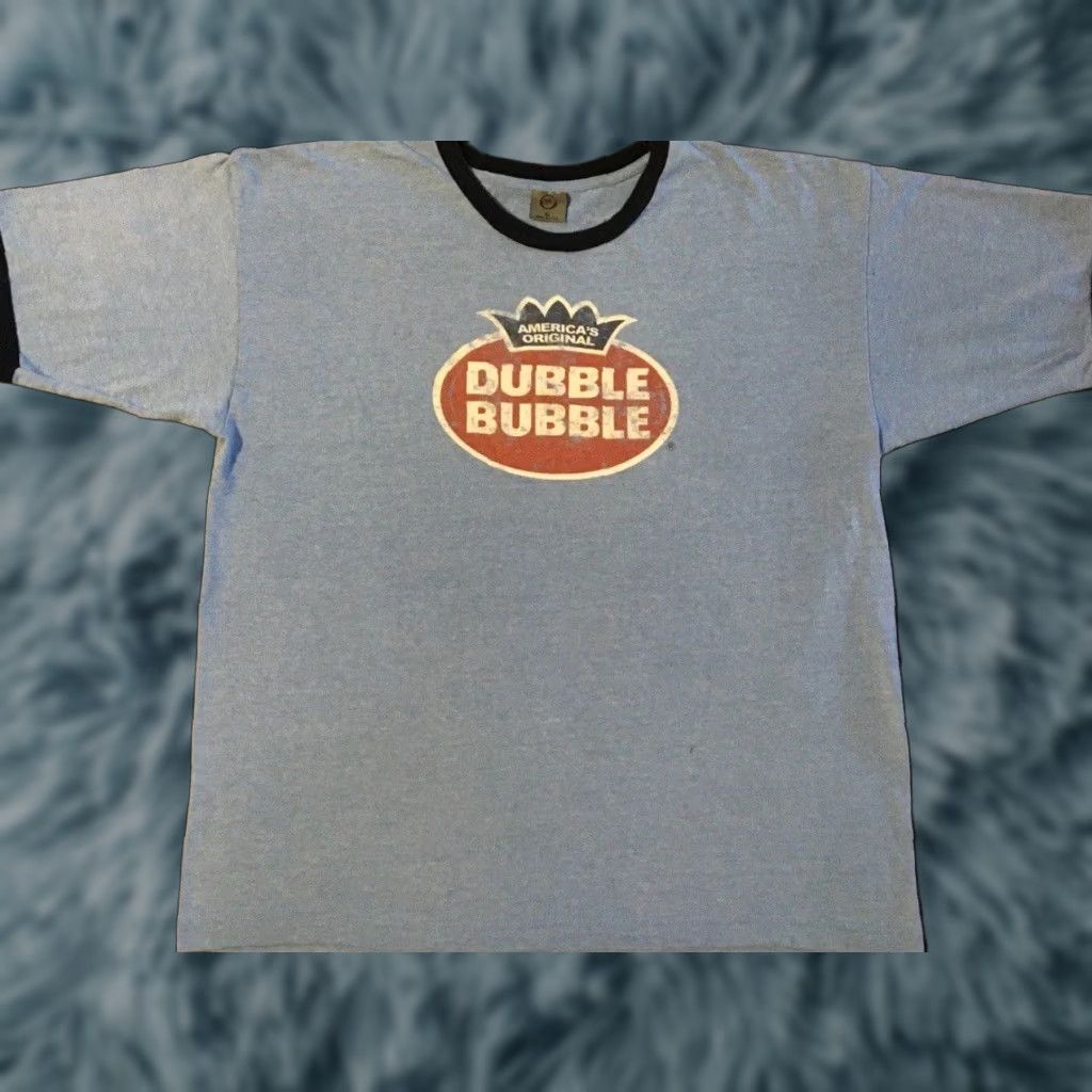 Junk Food VINTAGE Dubble Bubble Shirt XL USA Candy Surf Grunge 90s Funny Junk Food Ghost Mens Graphic Tee Blue 80s 90s Candy Bar USA Food Surf Skate Retro Size US XL / EU 56 / 4 - 1 Thumbnail