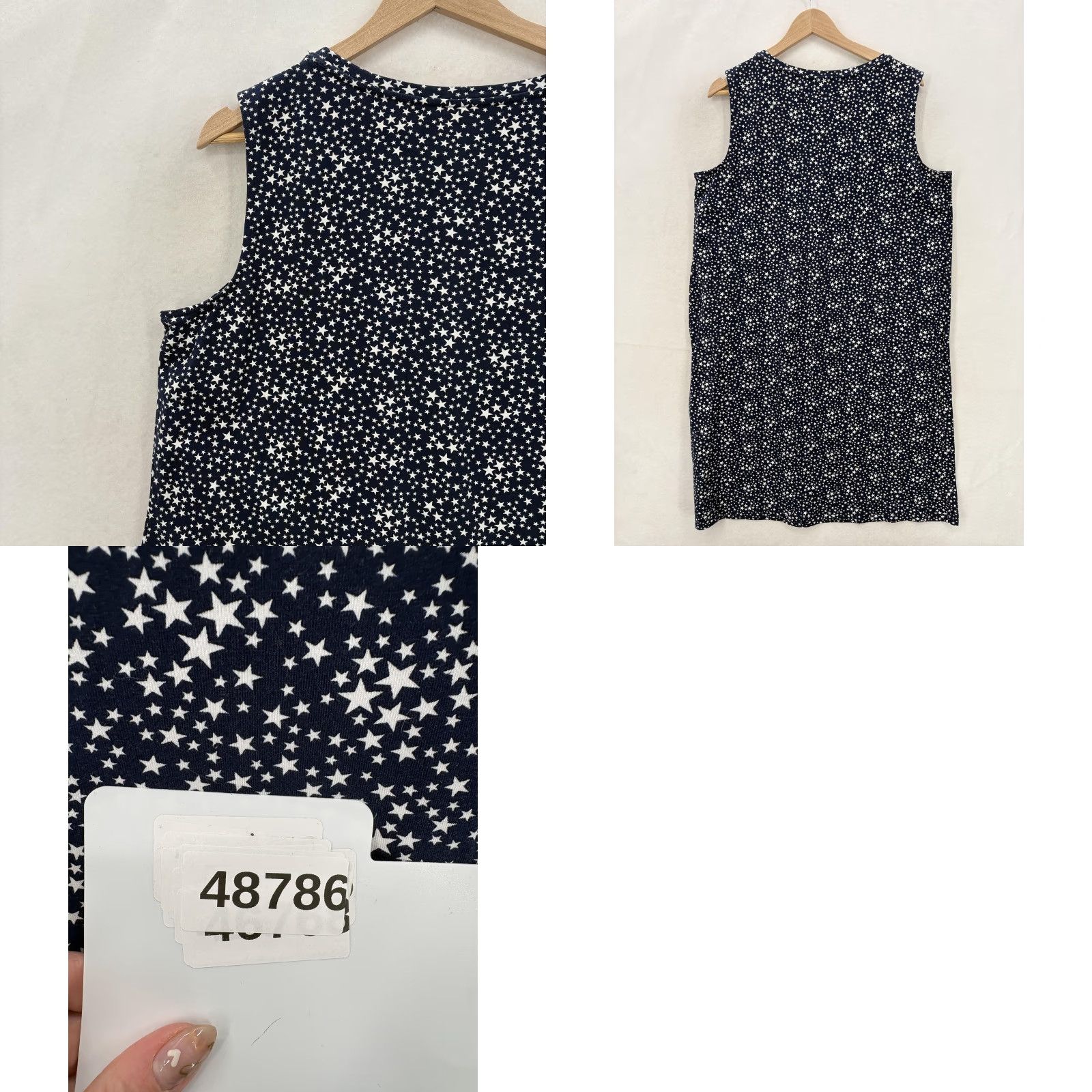 Lands' End Lands' End Dress Womens Large Blue Star Print Sleeveless T-Shirt Knit Patriotic Size L / US 10 / IT 46 - 9 Thumbnail