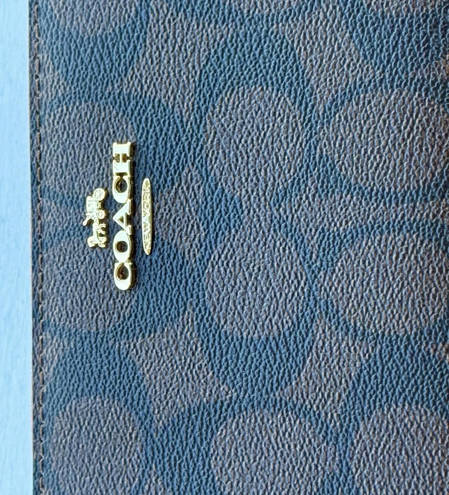 Coach Coach Signature Long Zip Wallet IM/Brown 1941 Red C4452 NWT Size ONE SIZE - 4 Thumbnail