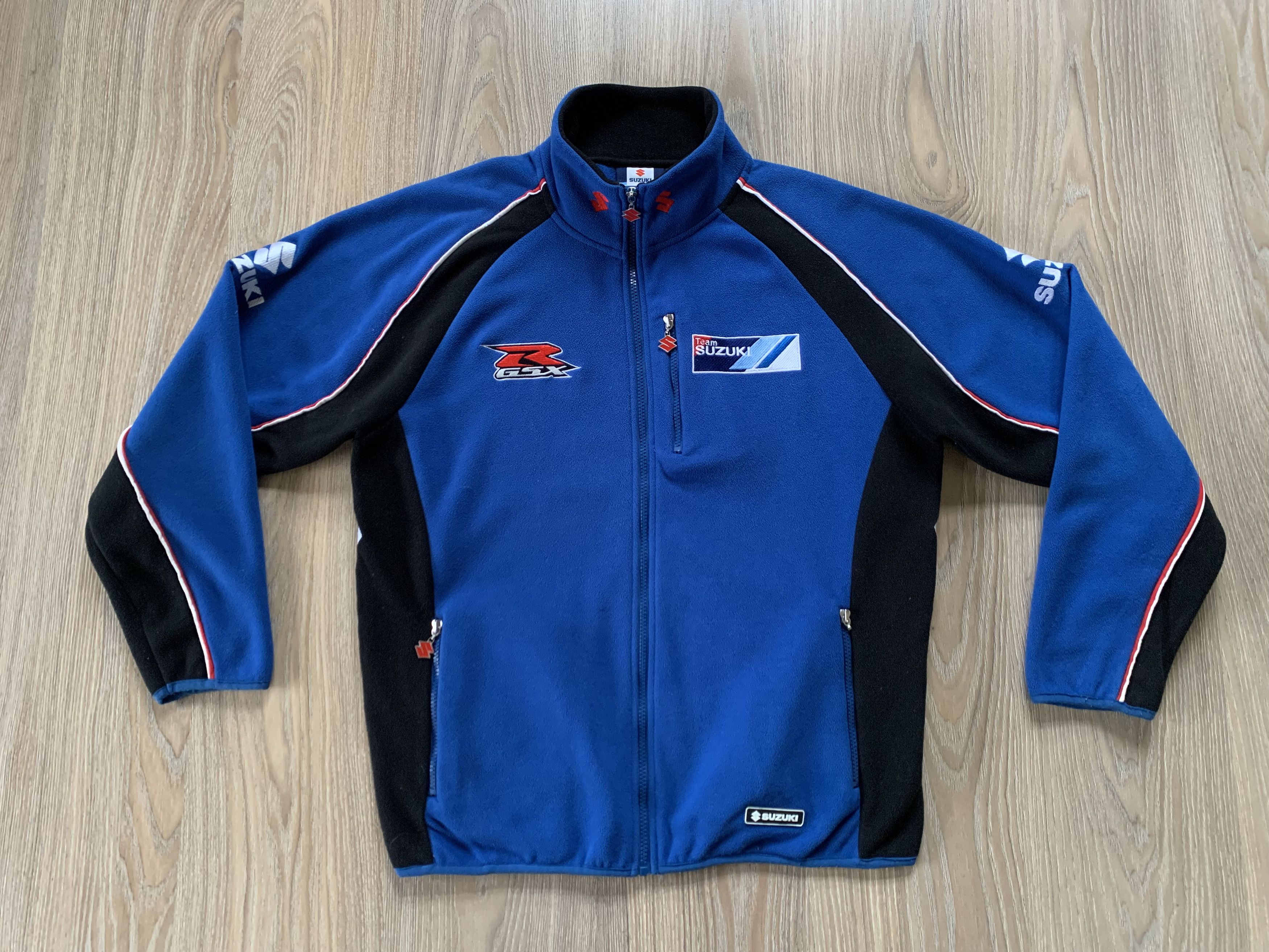 Vintage Vintage Suzuki Team GSX-R Fleece Full Zip Jacket Size US S / EU 44-46 / 1 - 2 Thumbnail