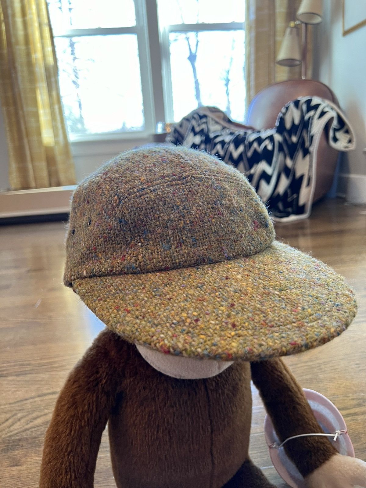 Noah Noah Rainbow Speck Donegal Tweed Long Bill 5 Panel Hat NWT