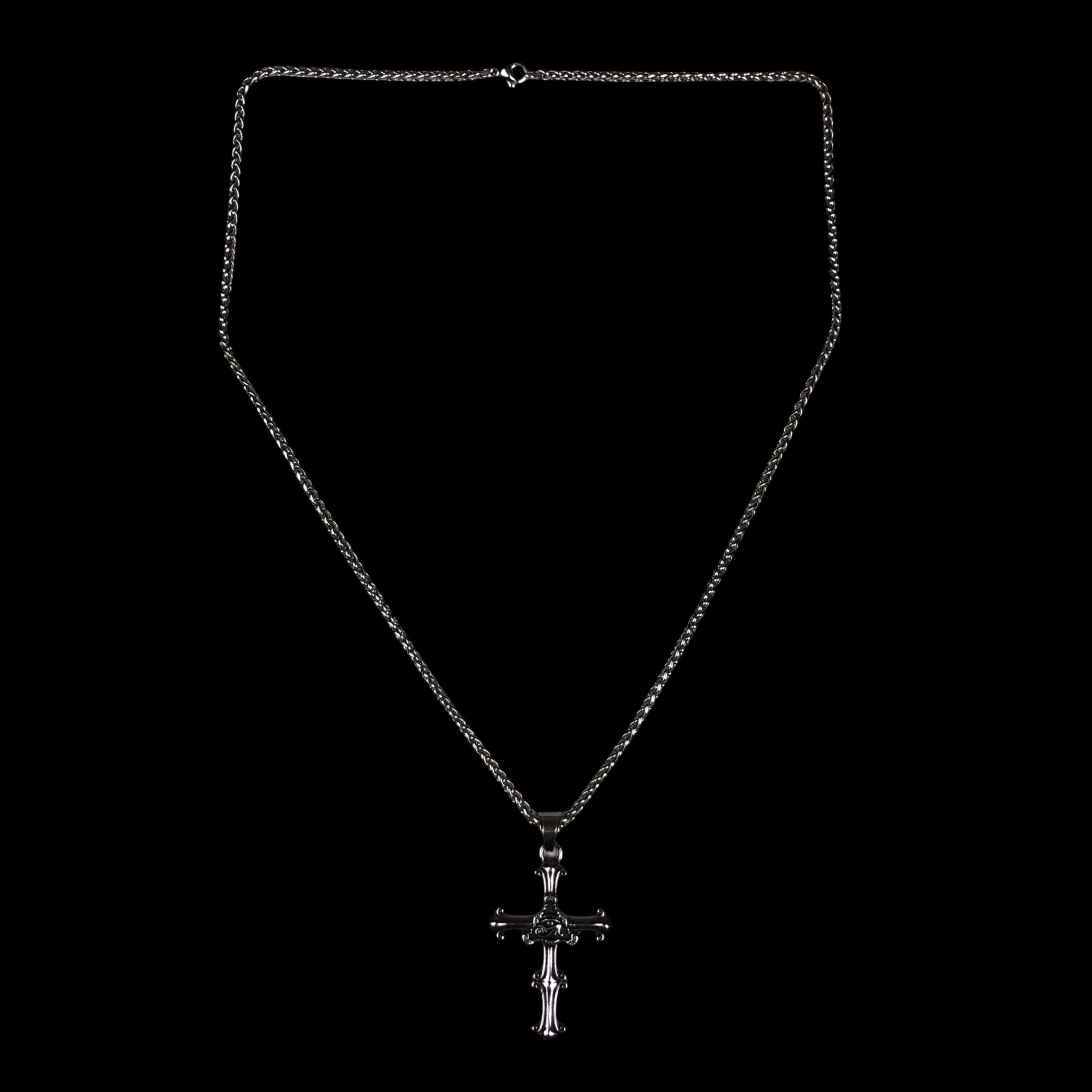 Jewelry Stainless Steel Cross Gothic Necklace Punk Emo Y2K Size ONE SIZE - 2 Thumbnail
