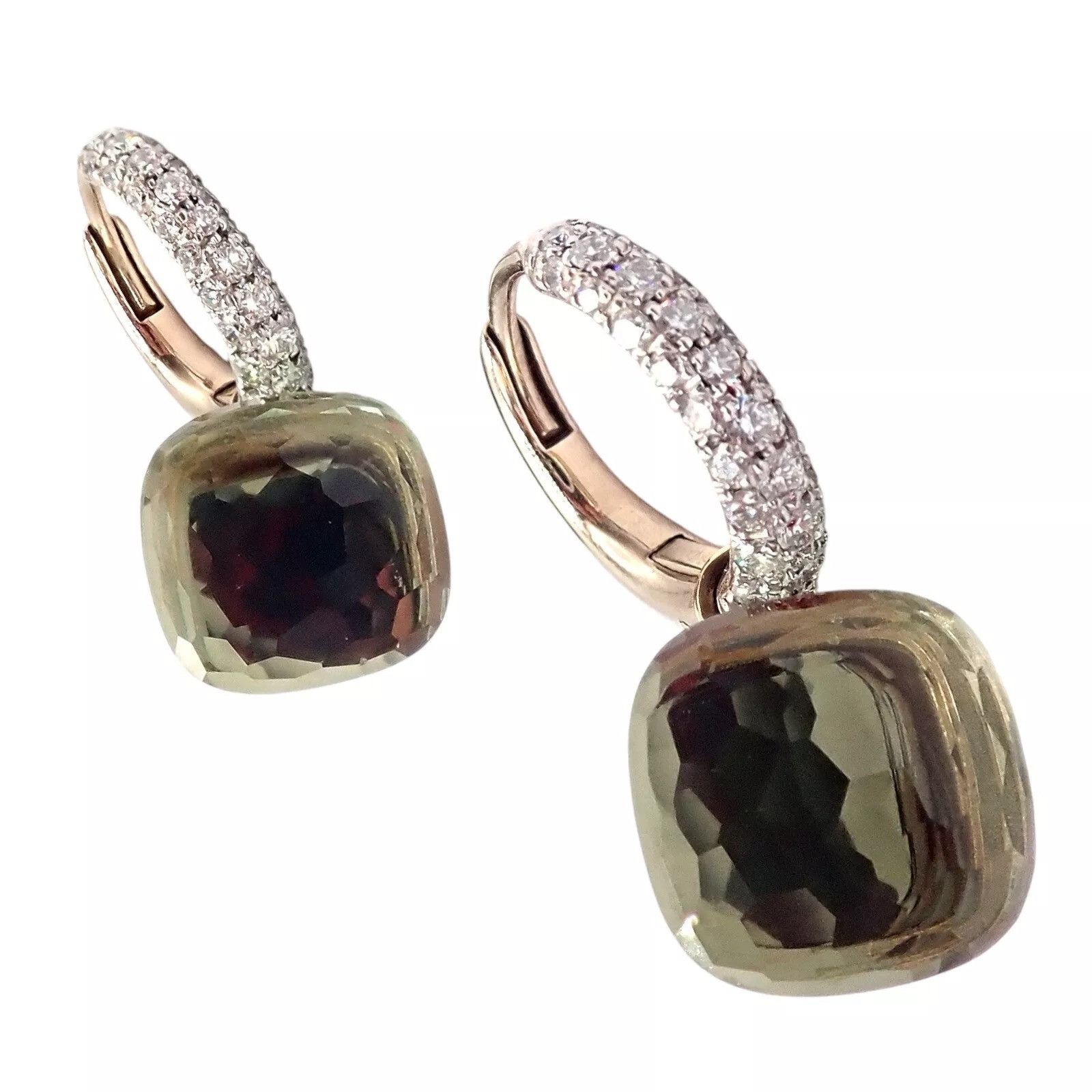 Pomellato Pomellato Nudo 18k Diamond Prasiolite Earrings Size ONE SIZE - 3 Thumbnail