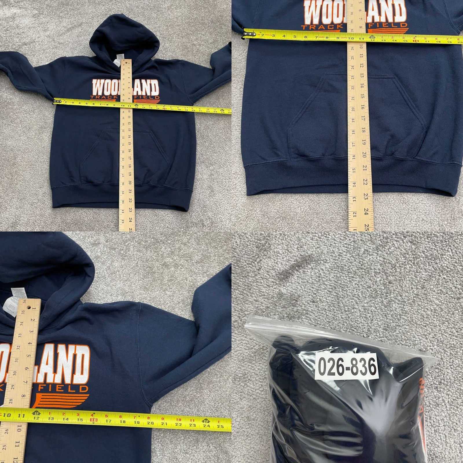 Gildan Gildan Heavy Blend Hoodie Pullover Sweatshirt Unisex Small Blue Graphic Fleece Size US S / EU 44-46 / 1 - 8 Thumbnail