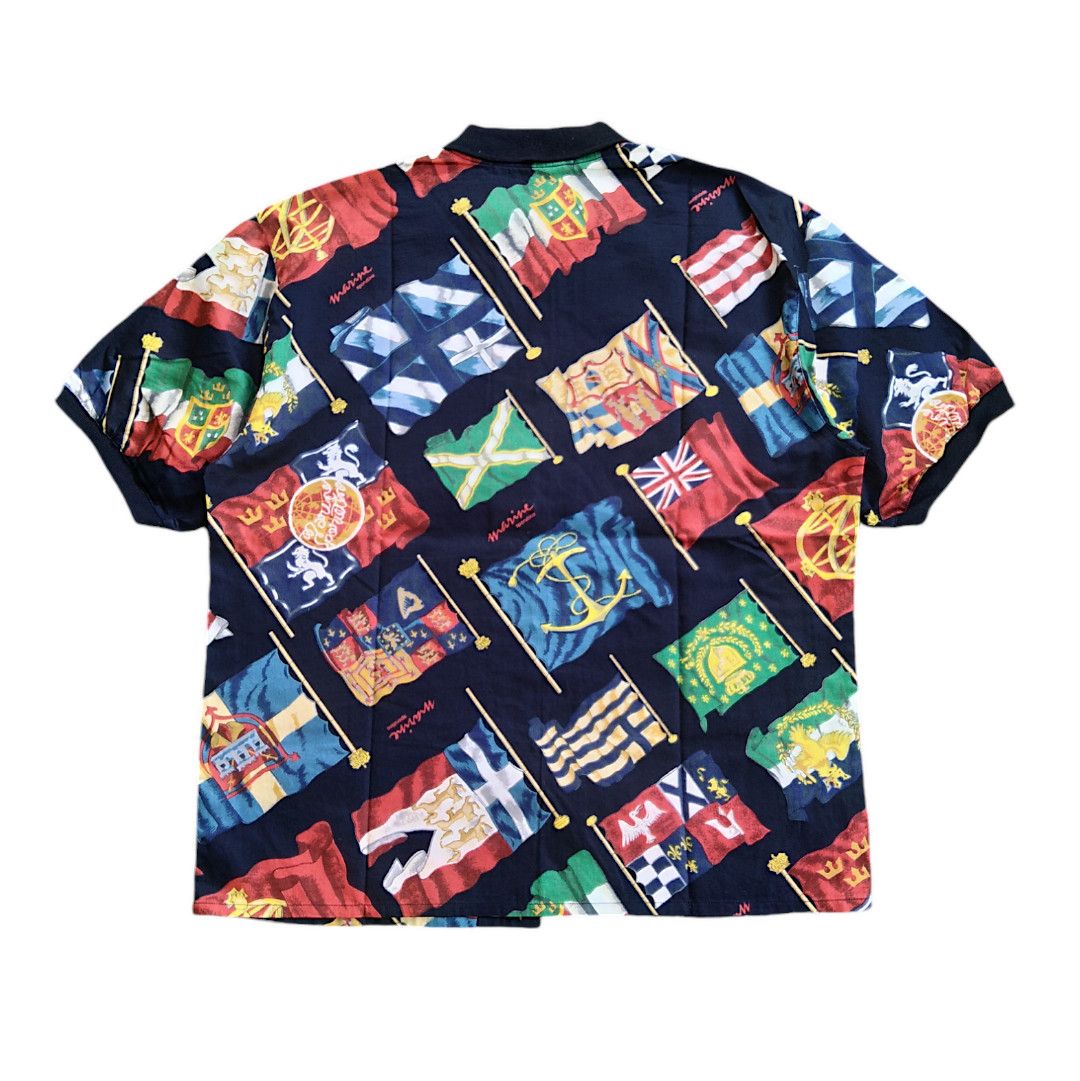 If Six Was Nine × Japanese Brand VTG 80s Marine Sporutino All Over Print Flag Retro Style Size US M / EU 48-50 / 2 - 2 Thumbnail