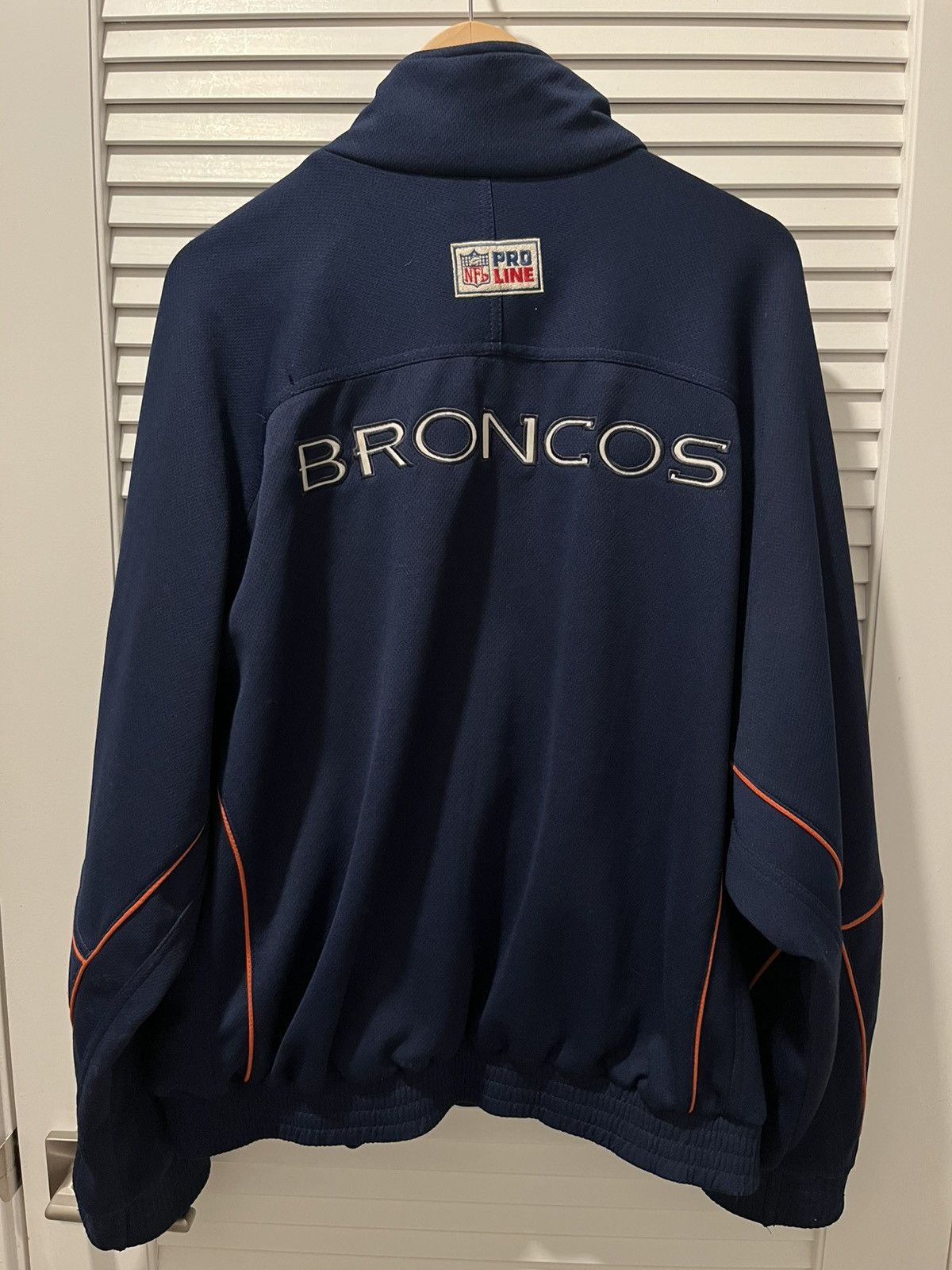 Nike Vintage 90s Nike Denver Broncos Jacket Navy Orange Size US XL / EU 56 / 4 - 4 Thumbnail