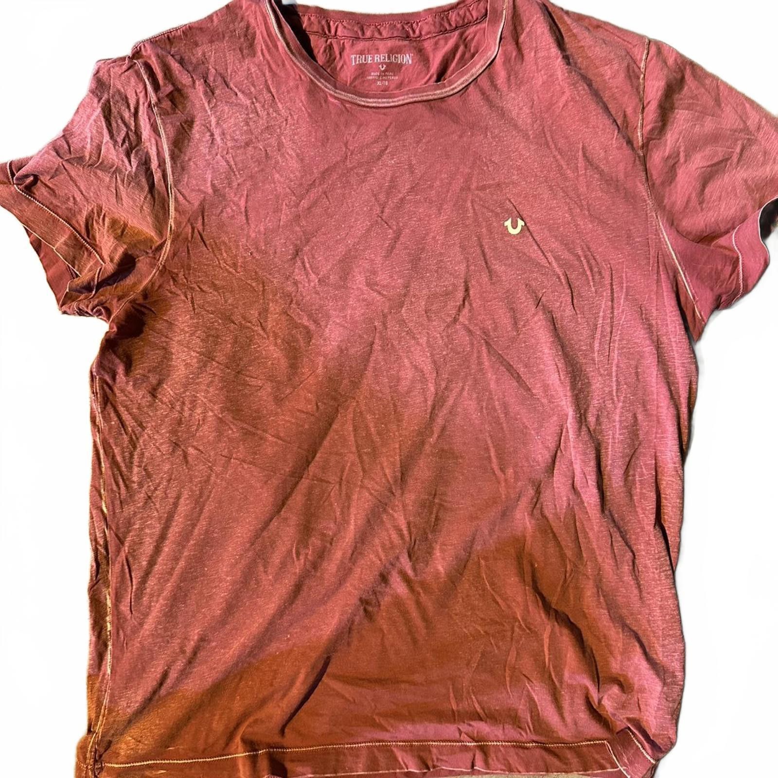 True Religion True Religion Red Crewneck Tee XL Size US XL / EU 56 / 4 - 1 Thumbnail